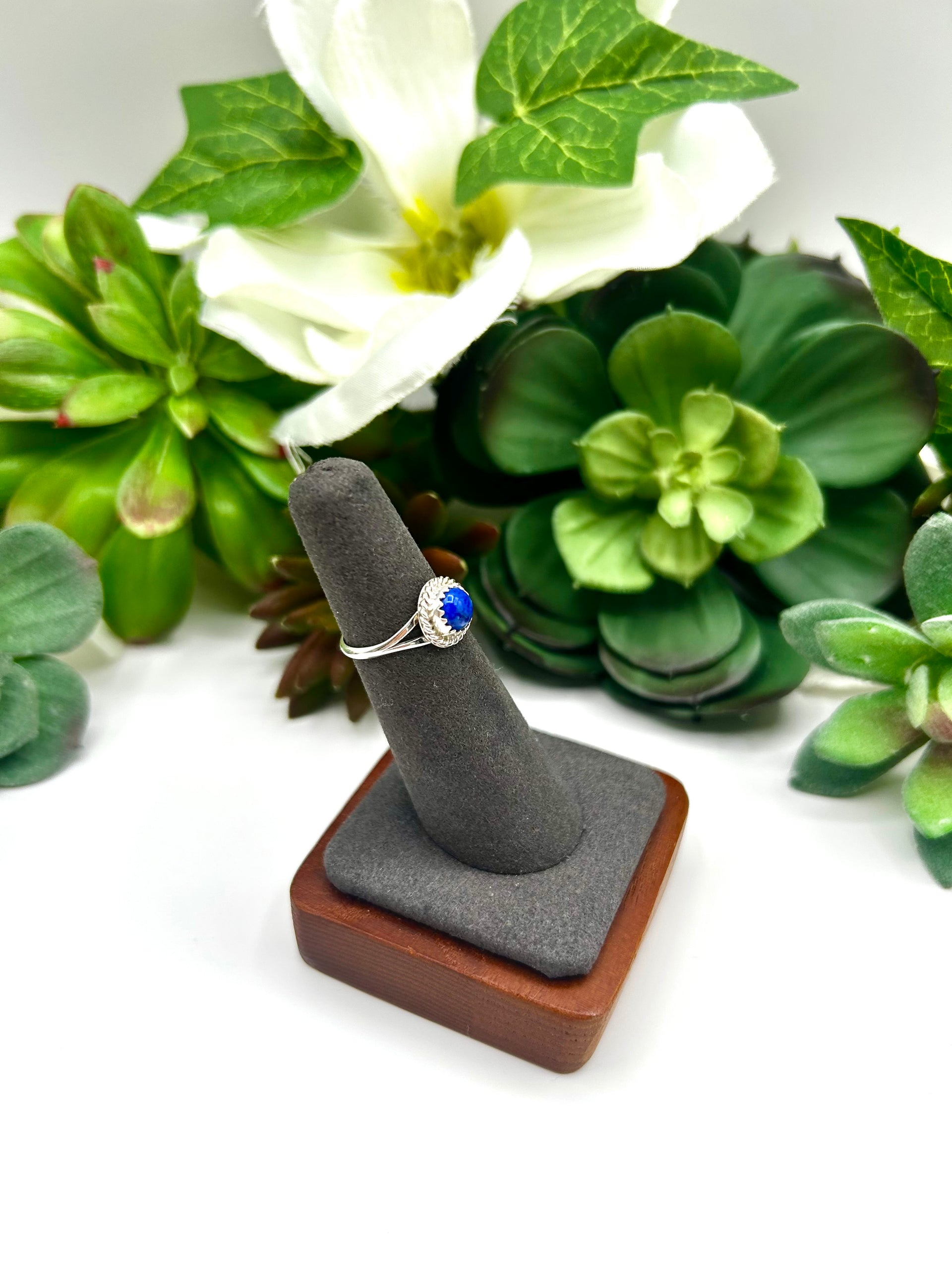 Navajo Made Lapis & Sterling Silver Ring