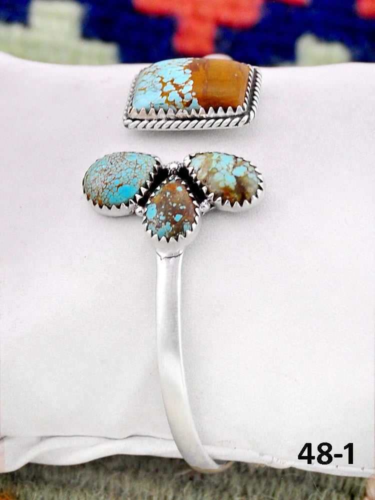 Southwest Handmade #8 & Sterling Silver Cuff Bracelet
