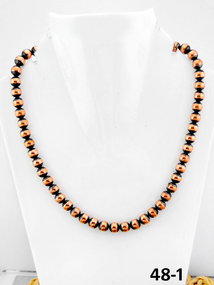 Southwest Handmade Copper Beaded Necklace 8mm