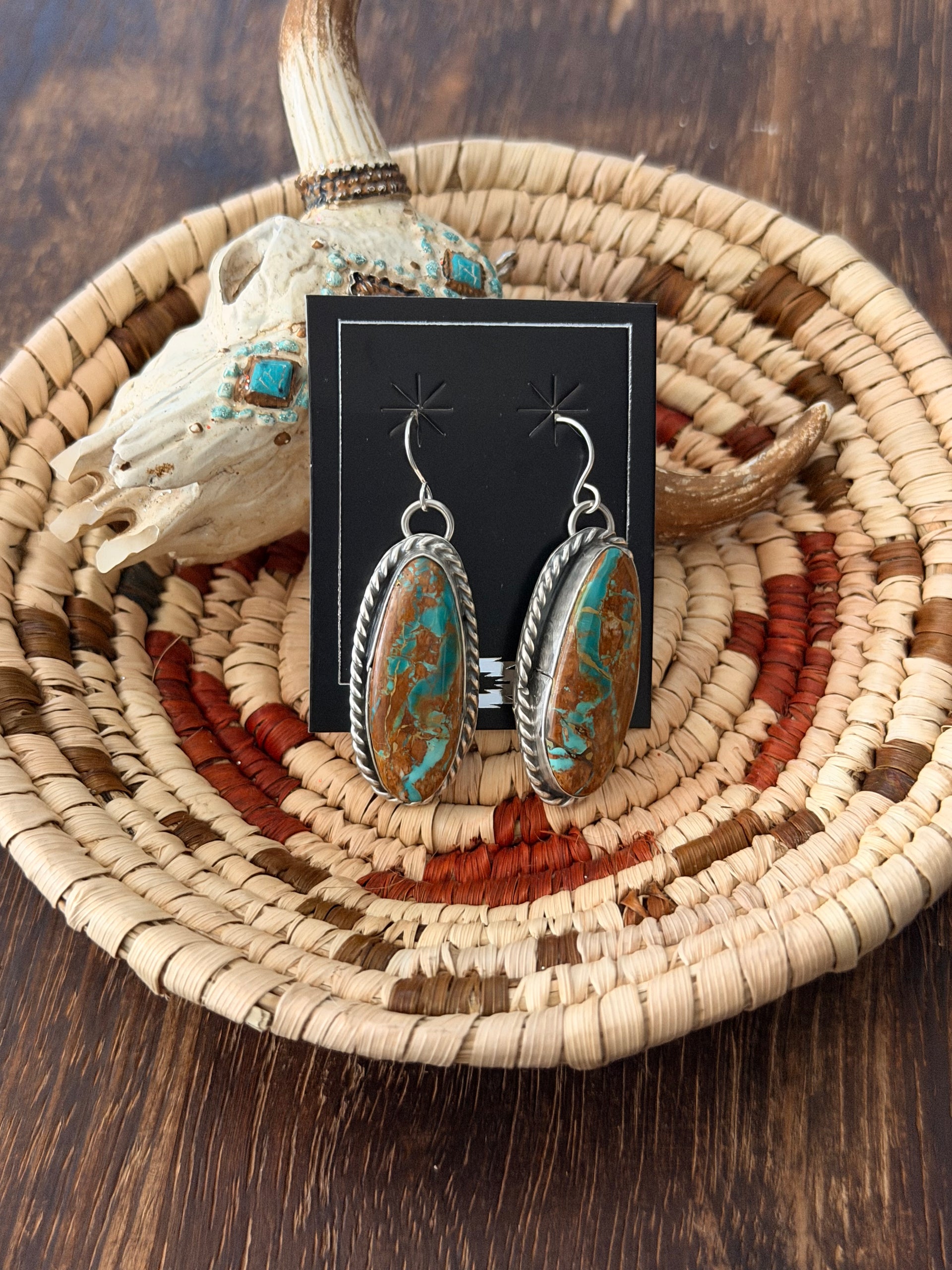 Boyd Ashley Royston Turquoise & Sterling Silver Dangle Earrings