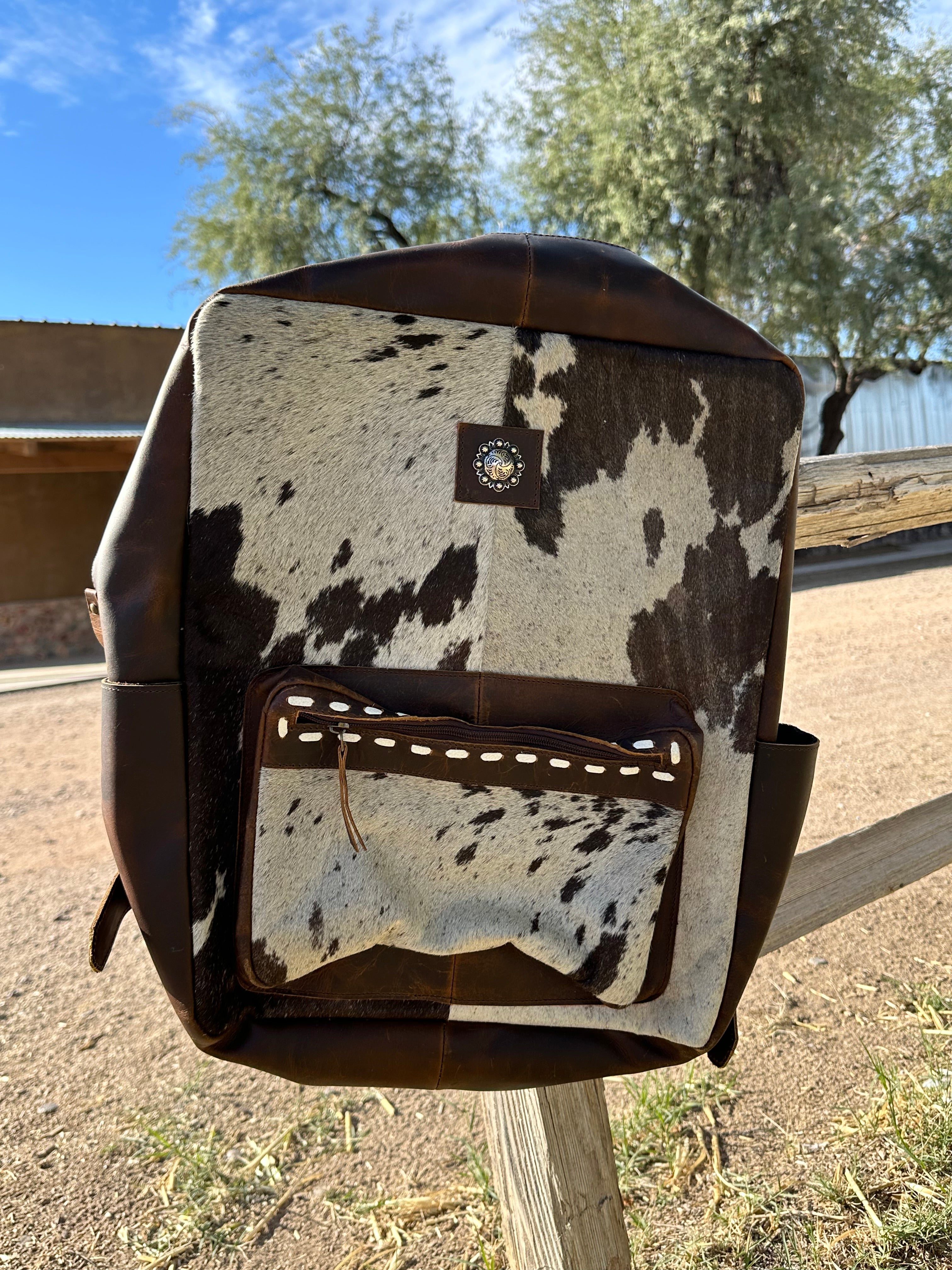 Genuine Cowhide Back Pack/Diaper Bag