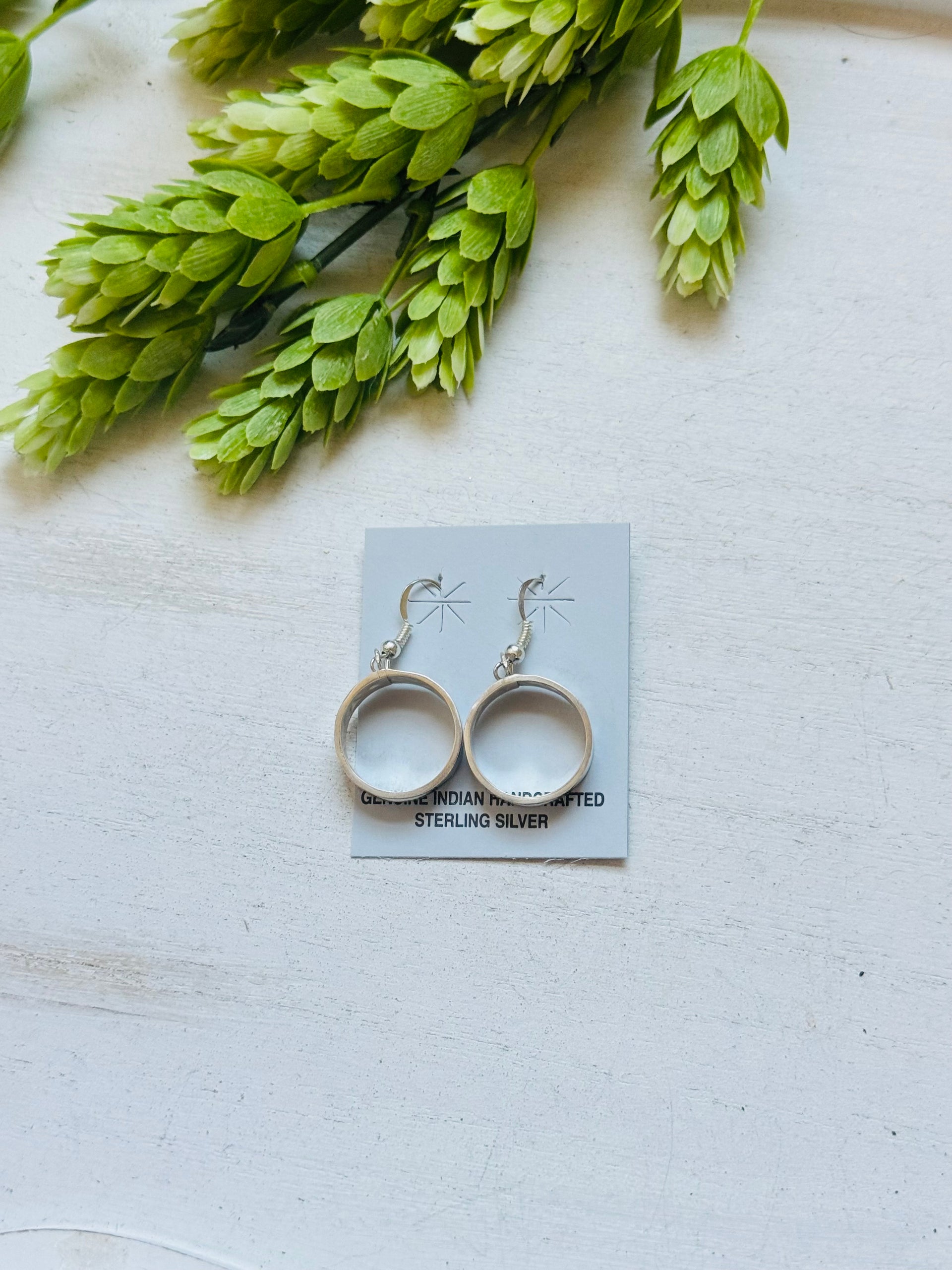 Navajo Made Multi Stone & Sterling Silver Inlay Dangle Earrings