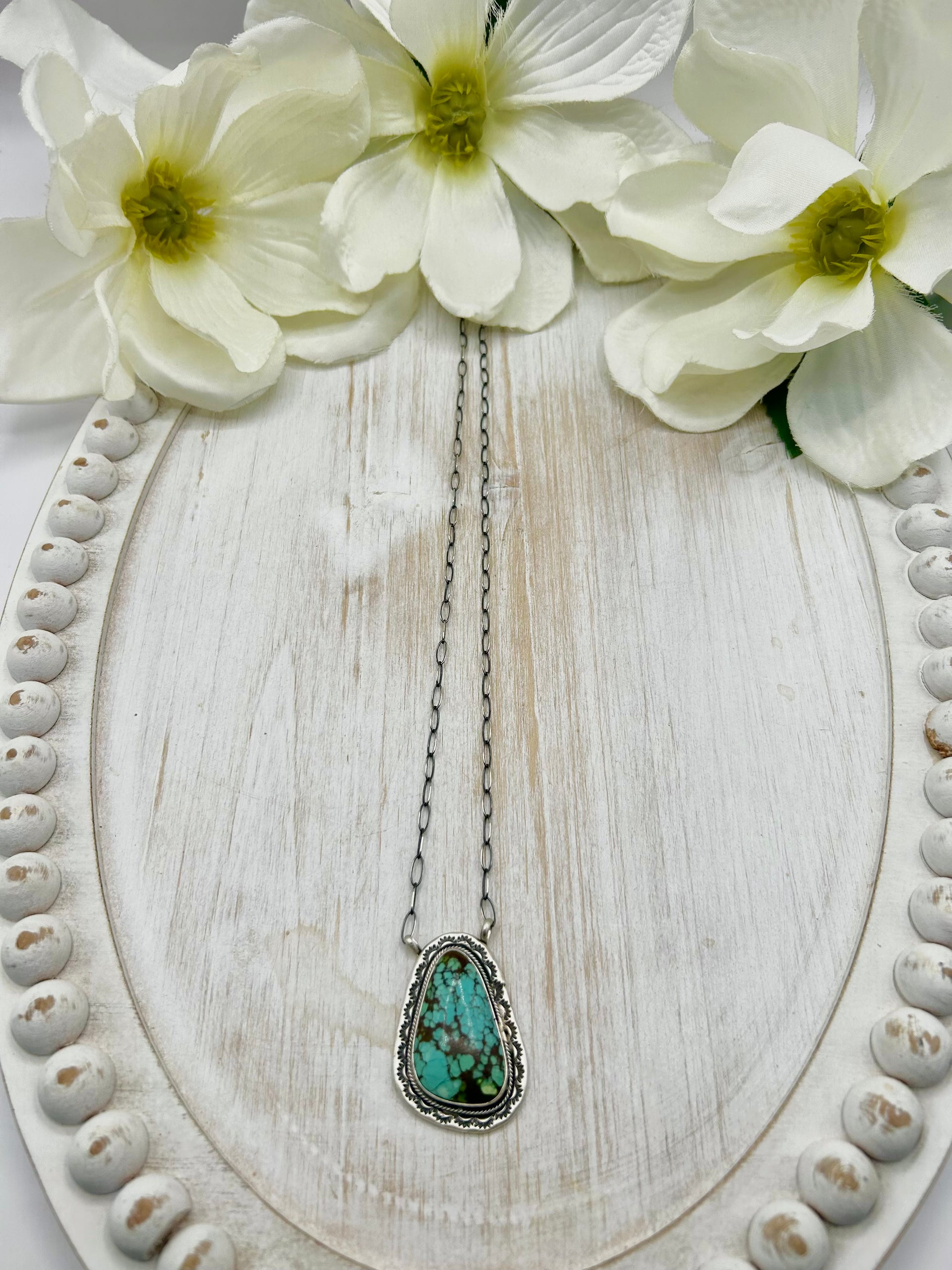 Cordell Platero #8 Turquoise & Sterling Silver Necklace