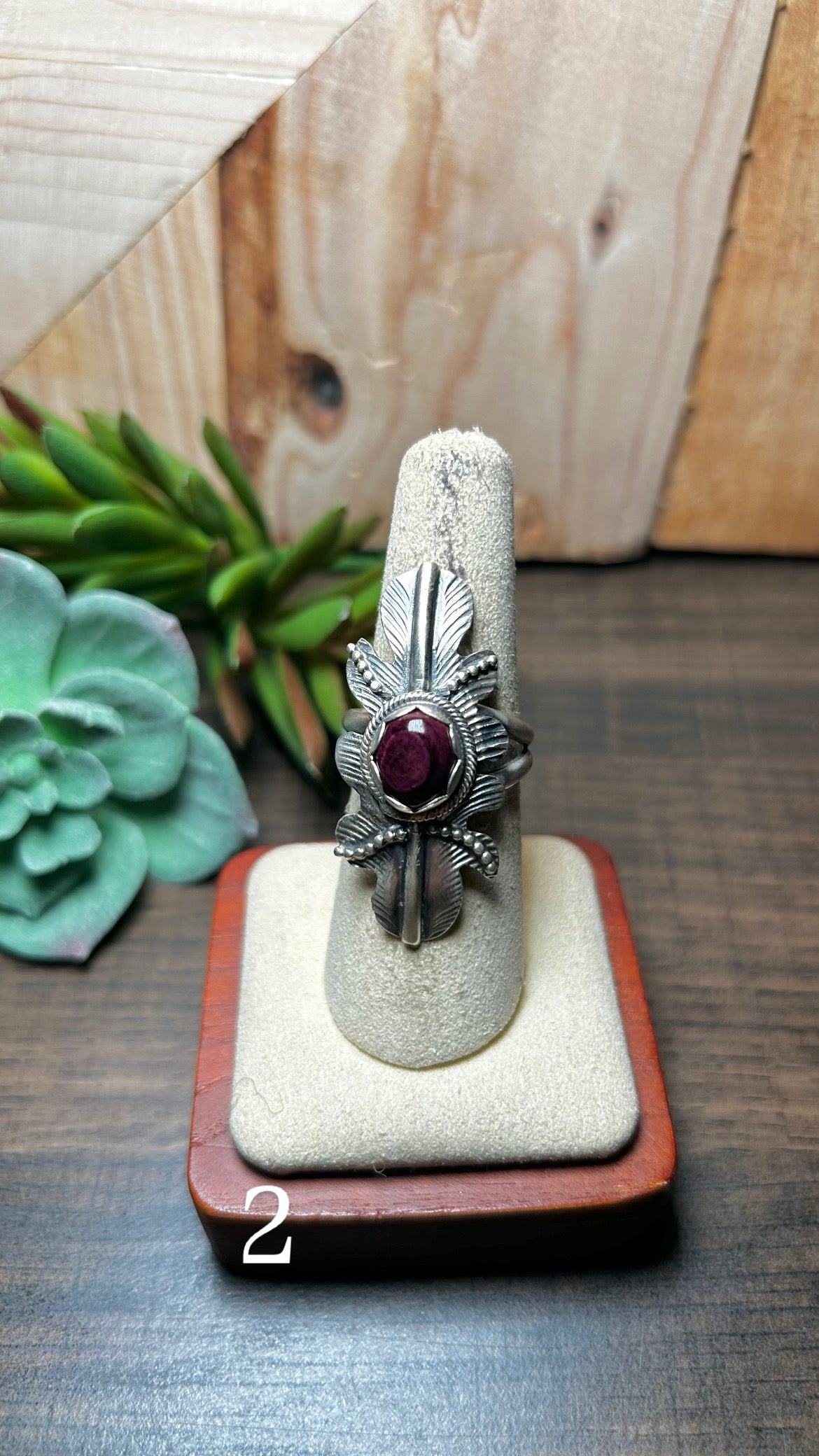 Kobe Martinez Purple Spiny & Sterling Silver Adjustable Ring