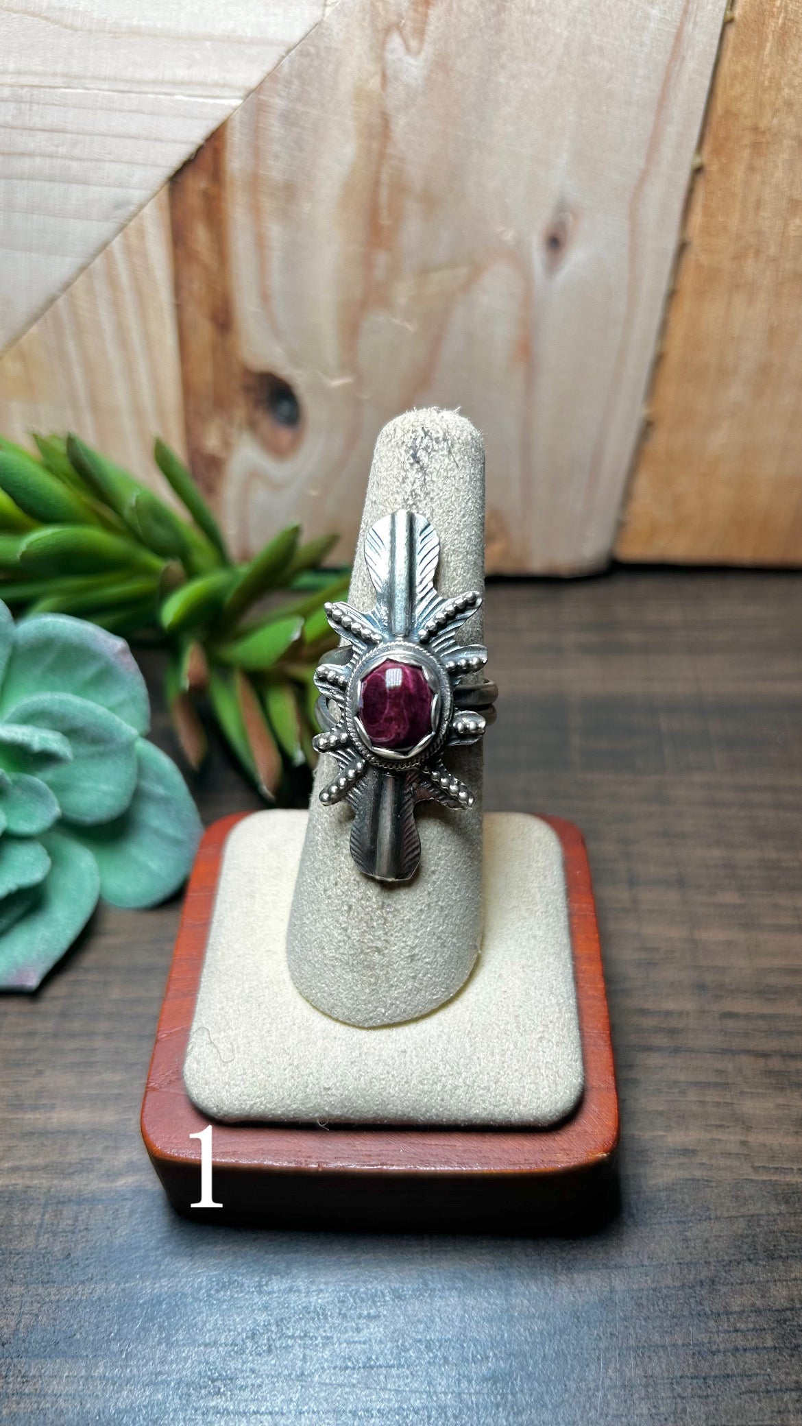 Kobe Martinez Purple Spiny & Sterling Silver Adjustable Ring