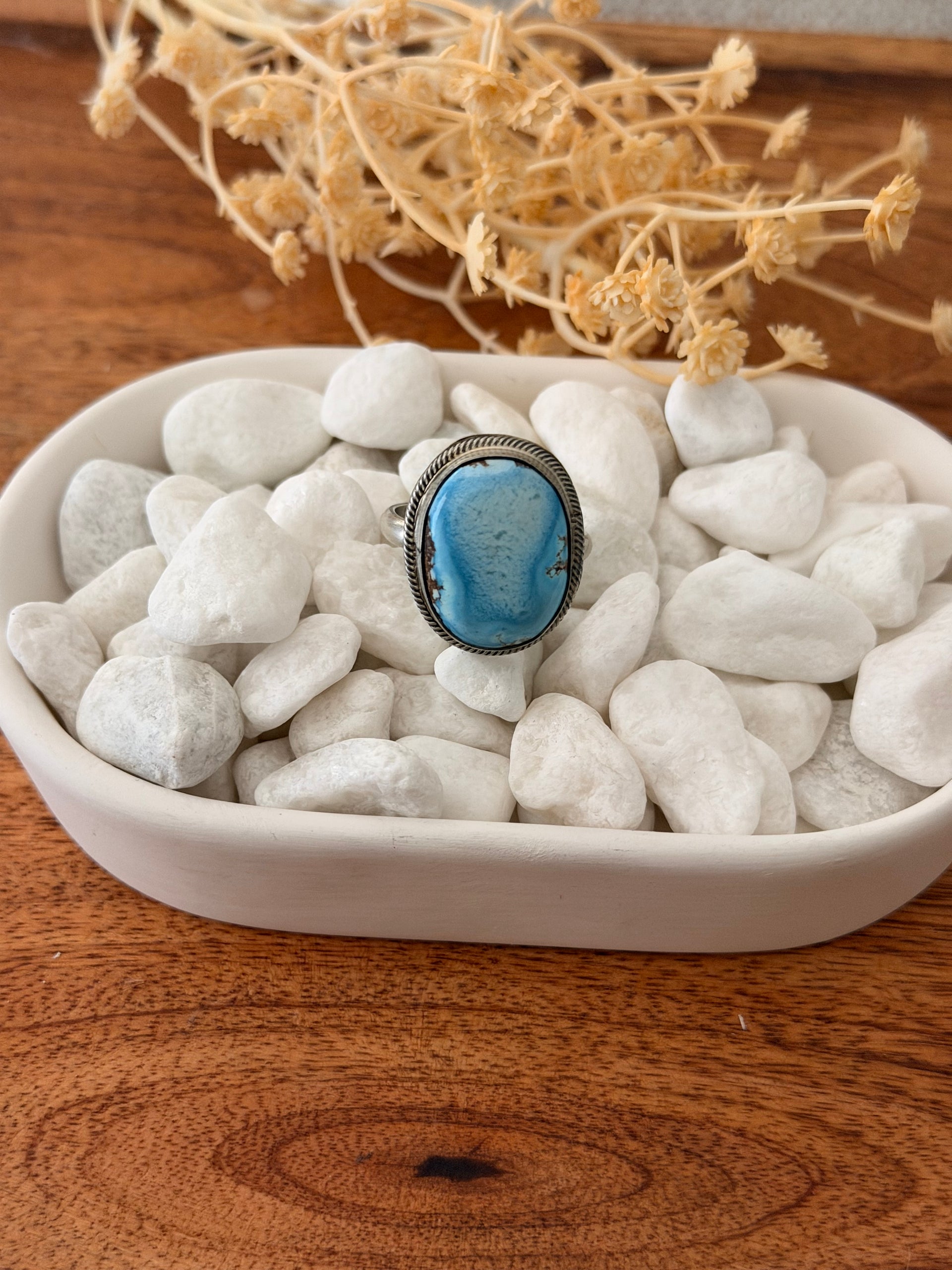 Antionette Martinez Golden Hills Turquoise & Sterling Silver Adjustable Ring