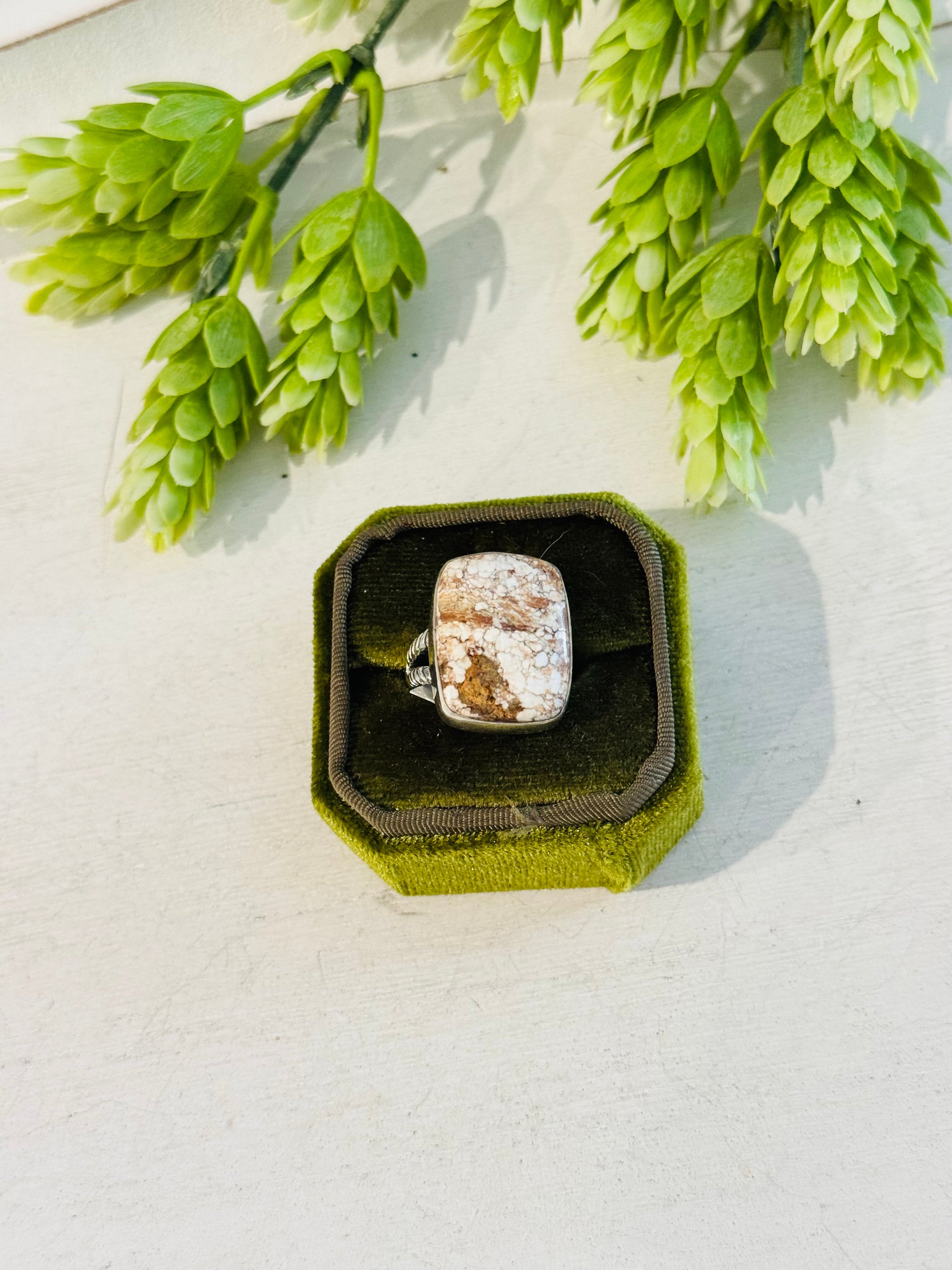 Southwest Made Wild Horse & Sterling Sliver Ring Size 8.75