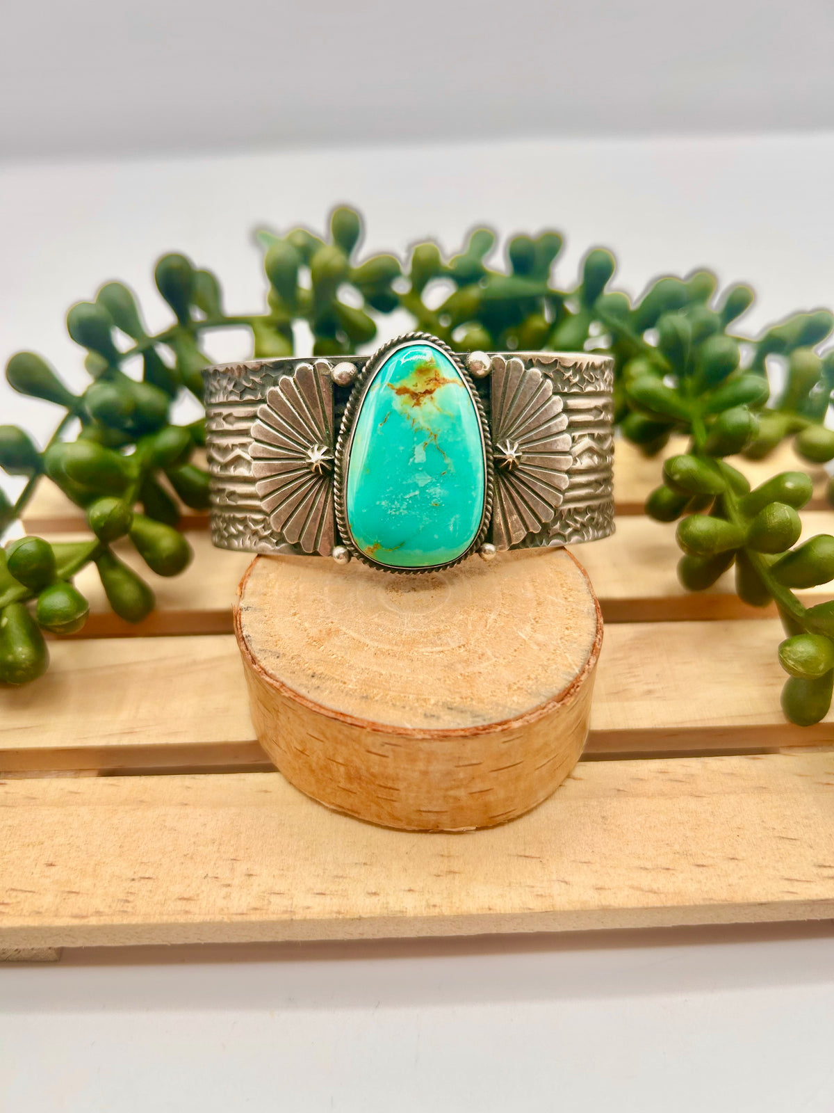 Sunshine Reeves Royston Turquoise & Sterling Silver Cuff Bracelet