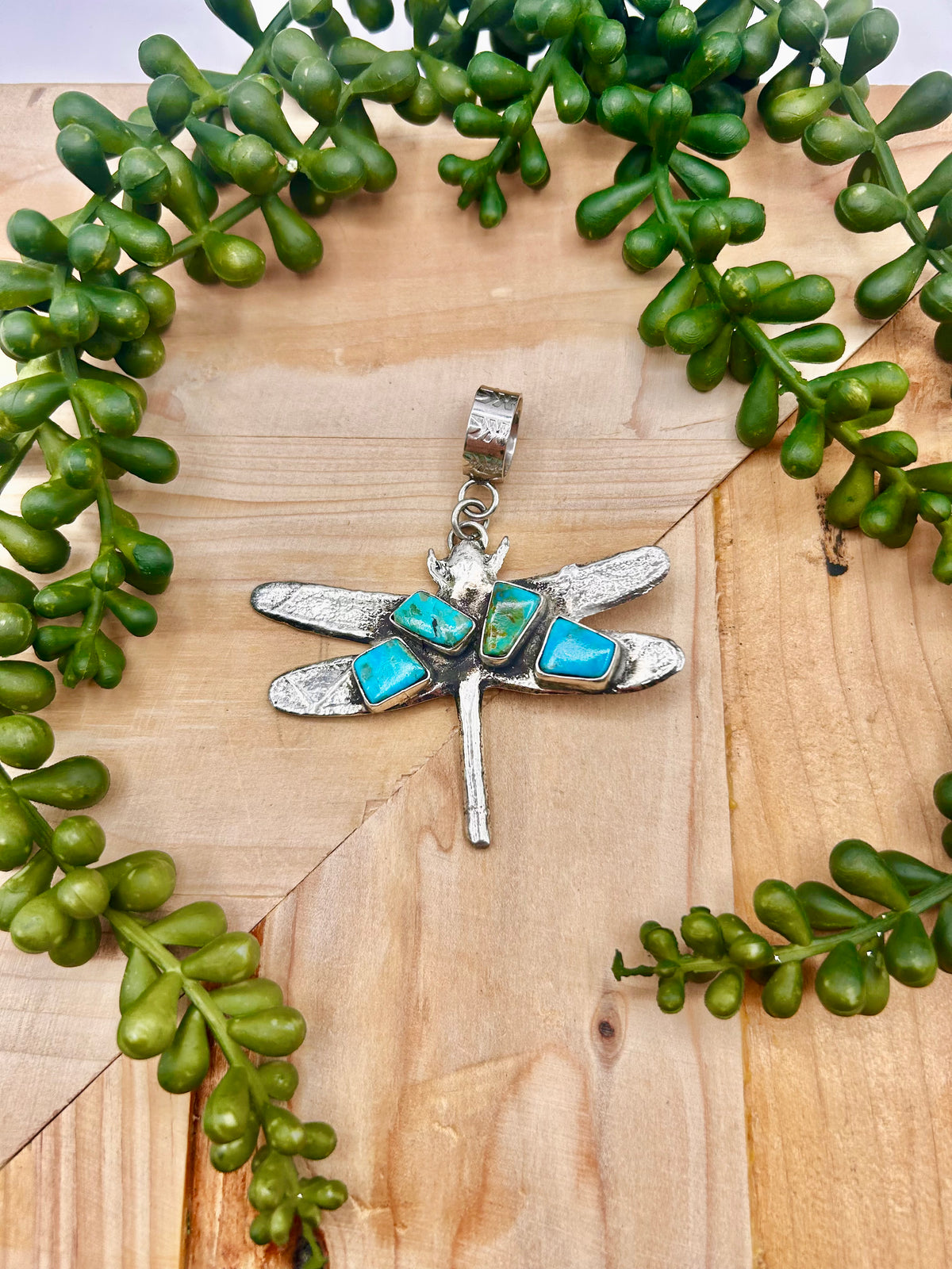 Jude Candelaria Kingman Turquoise & Sterling Silver Pendant