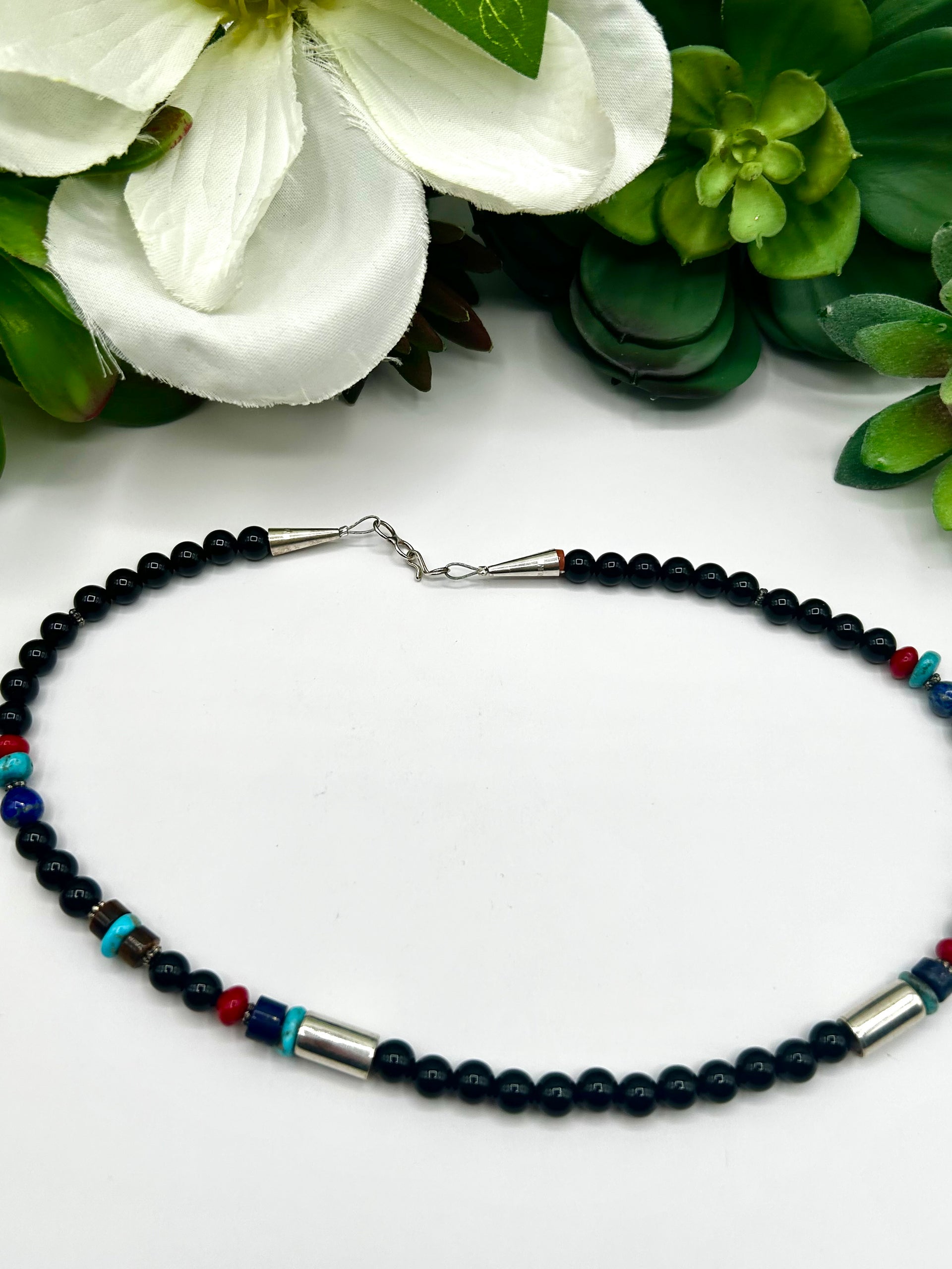 T & R Singer Multi Stone Necklace