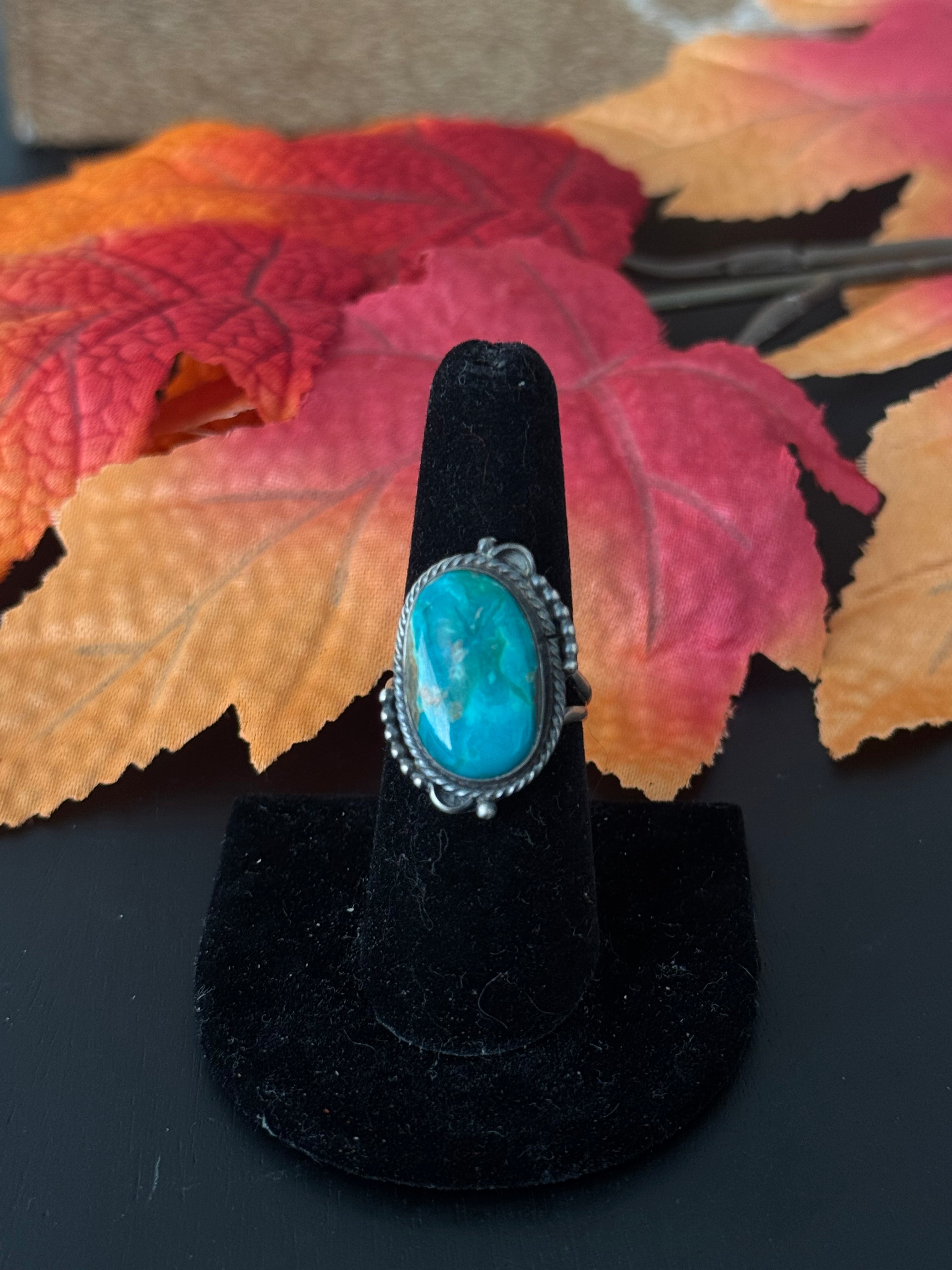 Navajo Made Turquoise & Sterling Silver Ring