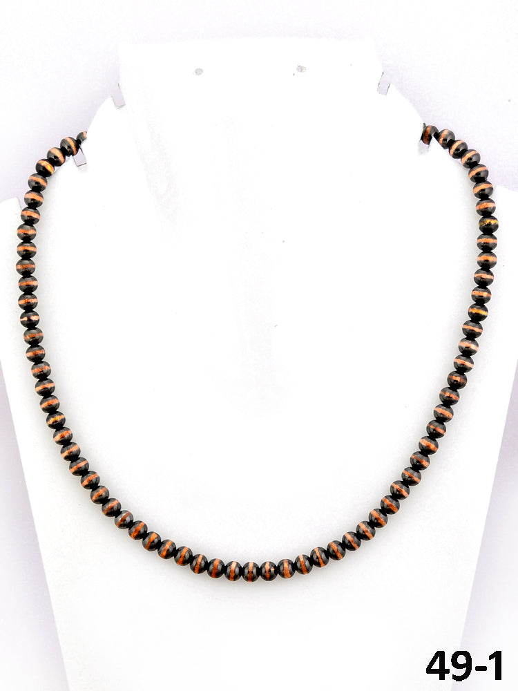 Southwest Handmade Copper 6 MM 18” Beaded Necklace