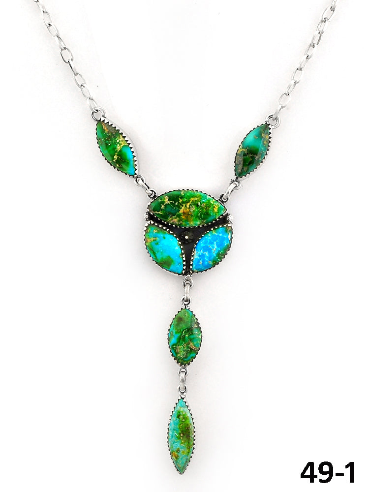 Southwest Made Sonoran Turquoise & Sterling Silver Necklace