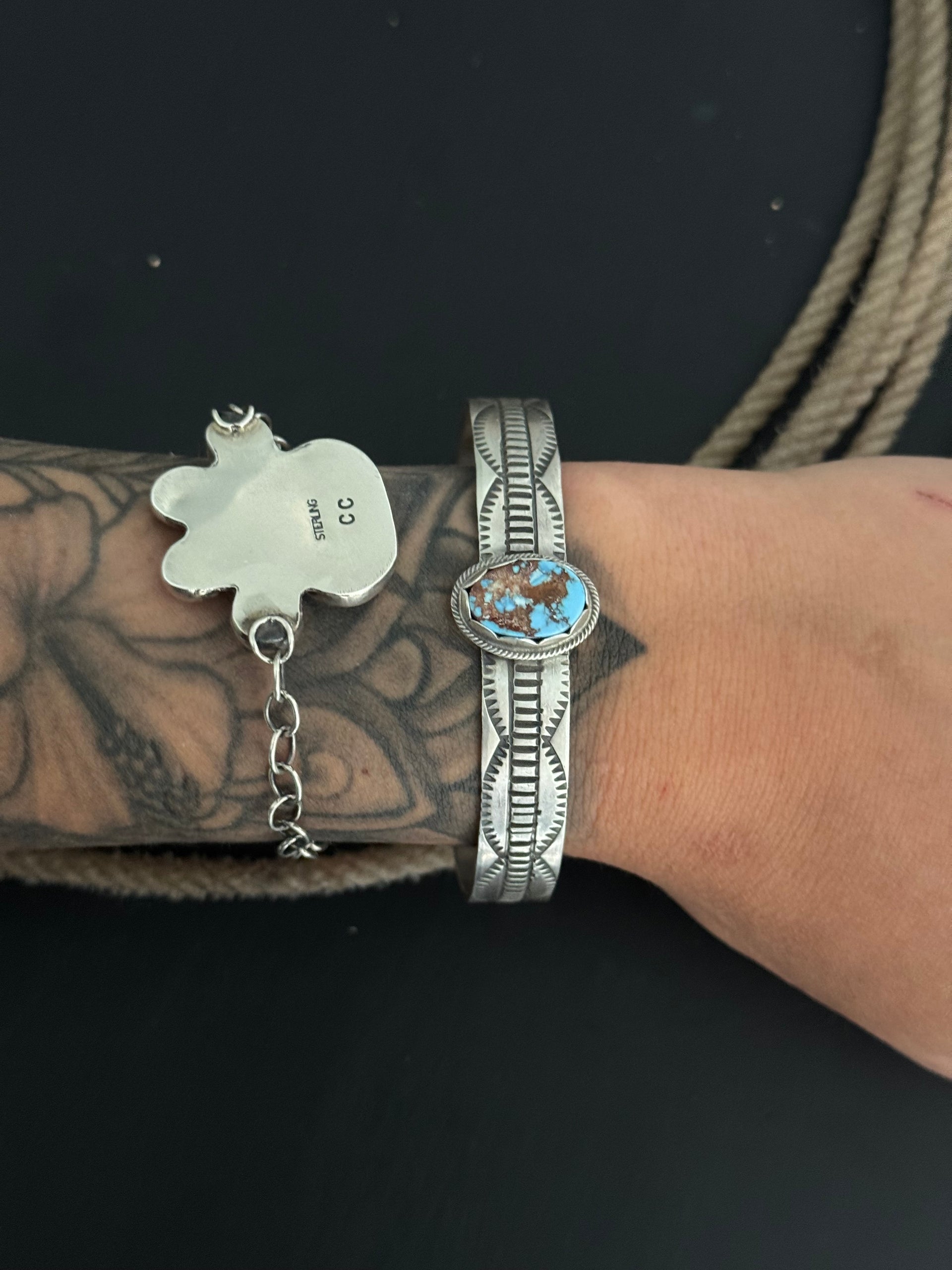 Tillie John Golden Hills Turquoise & Sterling Silver Cuff Bracelet