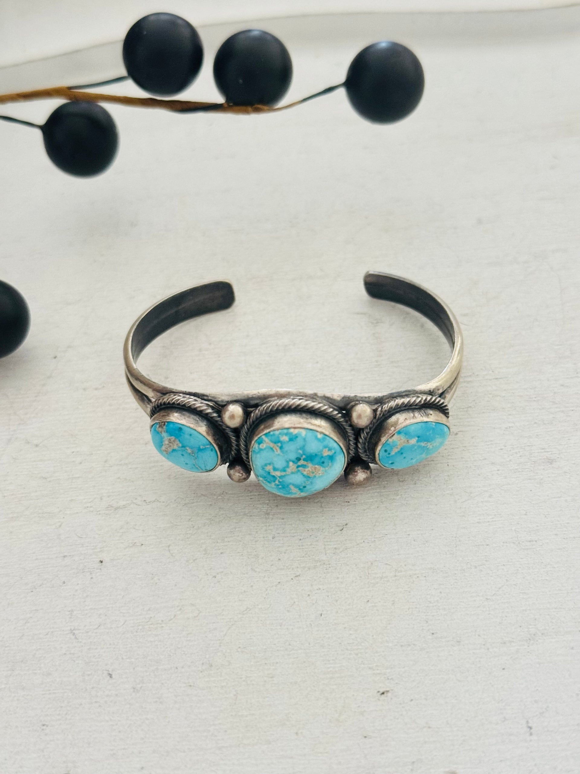 Kathleen Livingston Blue Ridge Turquoise & Sterling Silver Cuff Bracelet