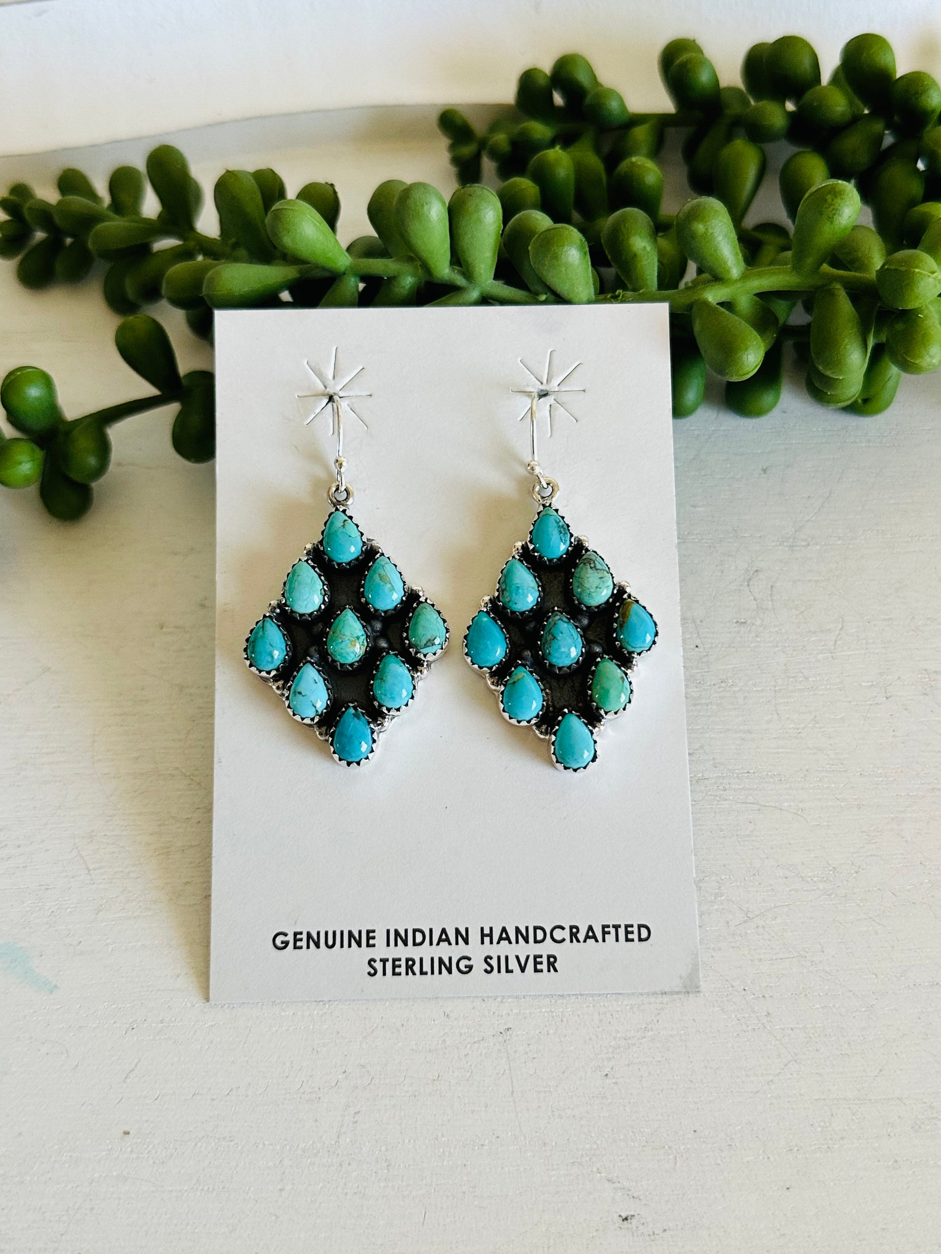 TTD “The Teagan” Kingman Turquoise & Sterling Silver Earrings