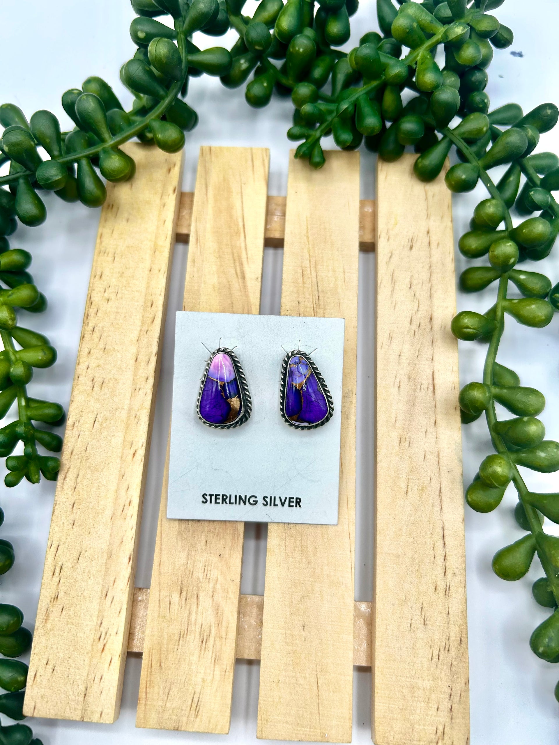Chassly Belove Mohave Turquoise & Sterling Silver Post Earrings