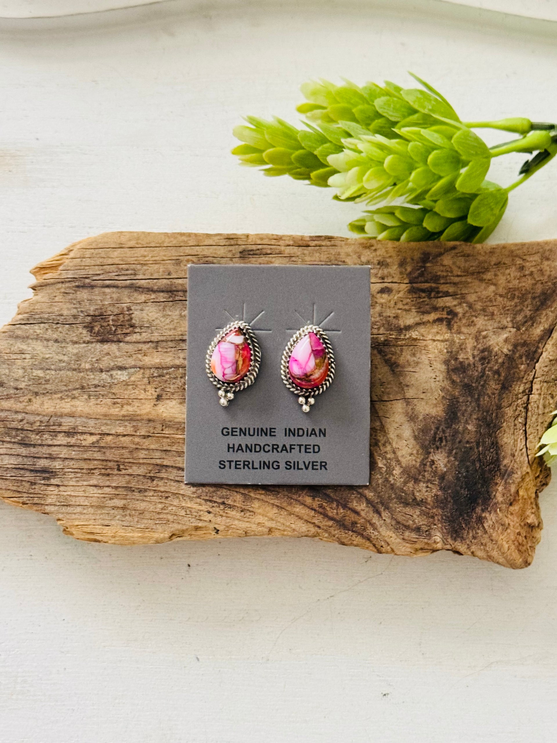 Trish Largo Mohave Turquoise & Sterling Silver Post Earrings