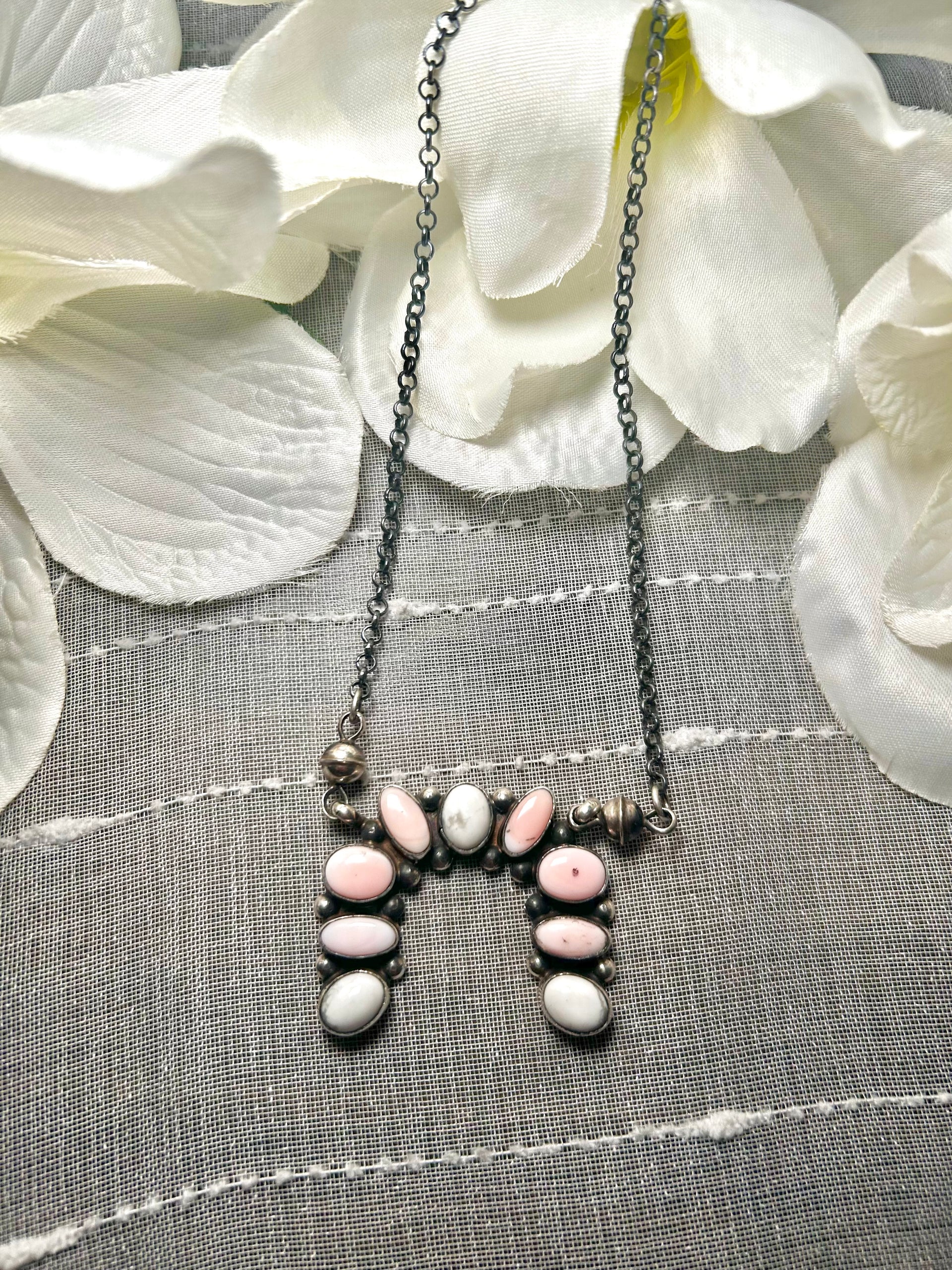 Jacqueline Silver Multi Stone & Sterling Silver Necklace