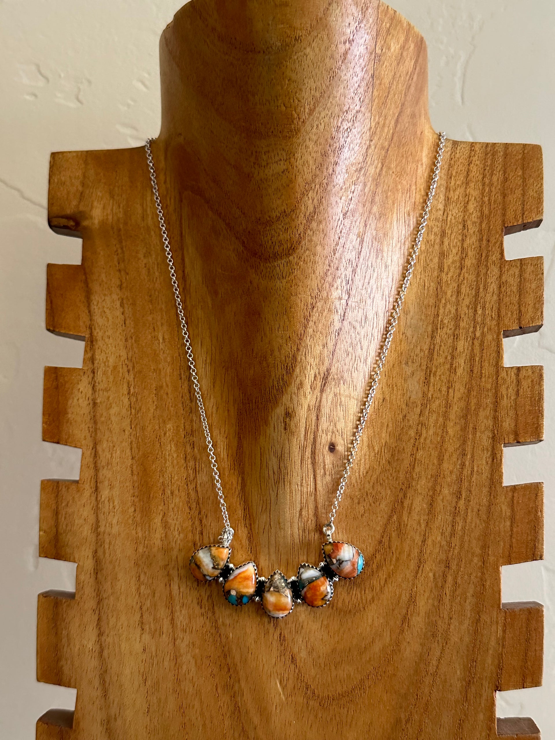 Southwest Made Mohave Turquoise & Sterling Silver Necklace