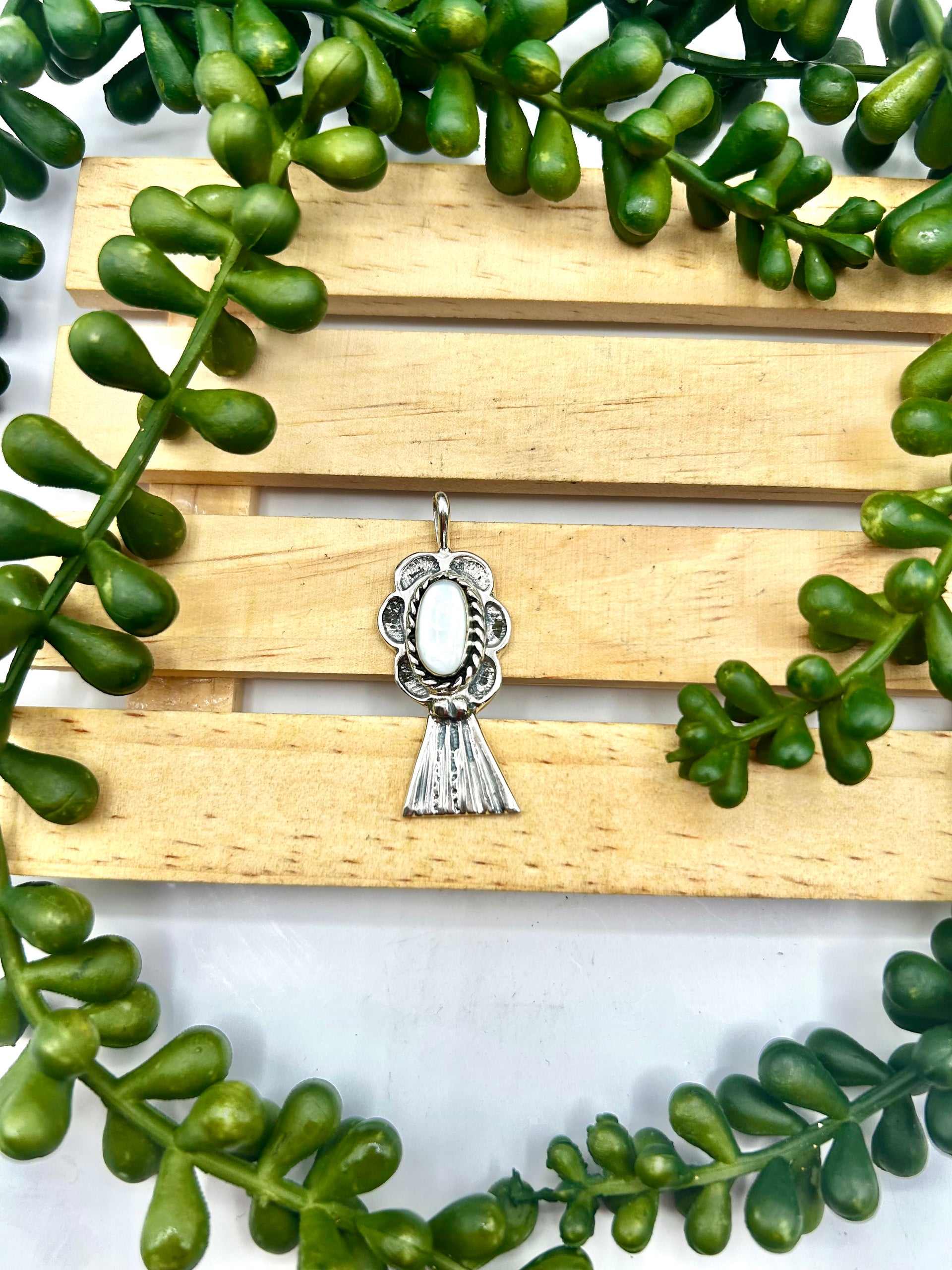 Joe Martinez Mother of Pearl & Sterling Silver Pendant