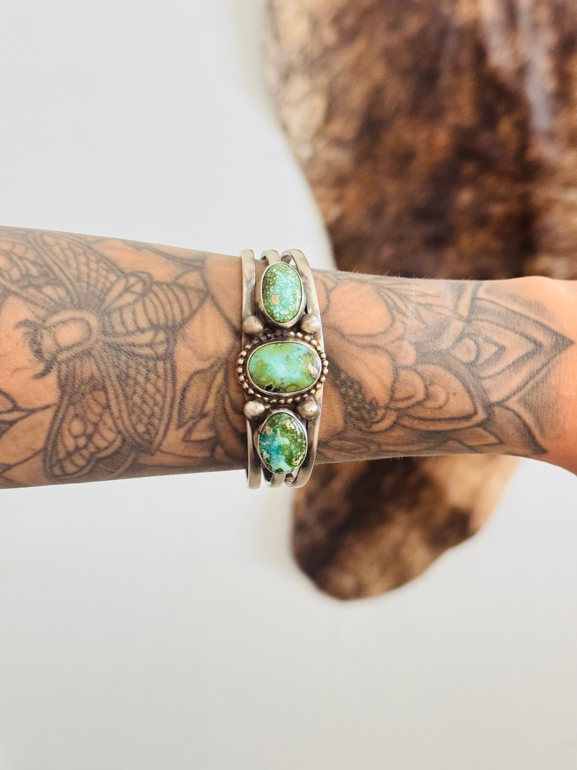 Kathleen Livingston Sonoran Mountain Turquoise & Sterling Silver Cuff Bracelet