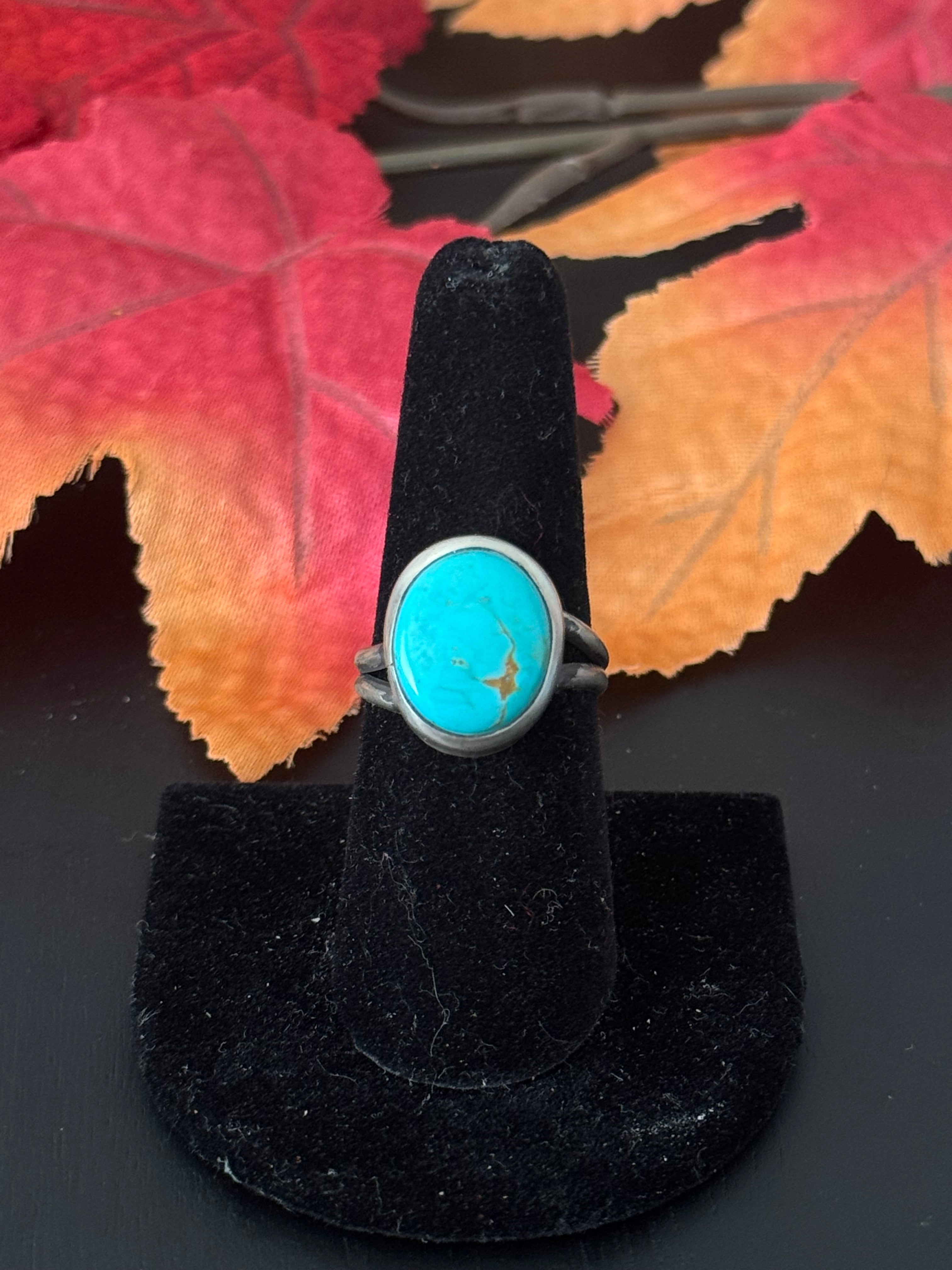 Navajo Made Royston Turquoise & Sterling Silver Ring