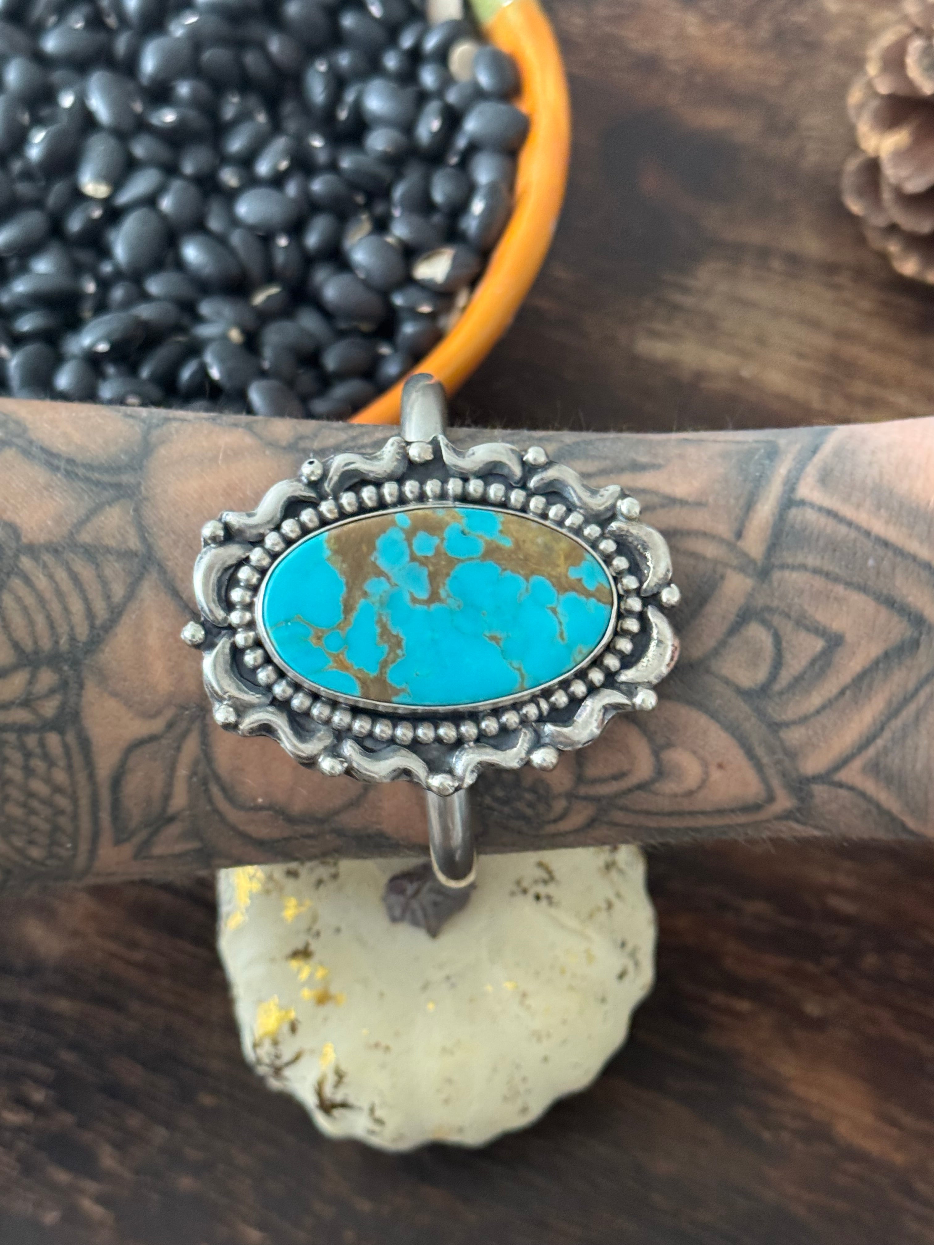 Lorenzo James Kingman Turquoise & Sterling Silver Cuff Bracelet