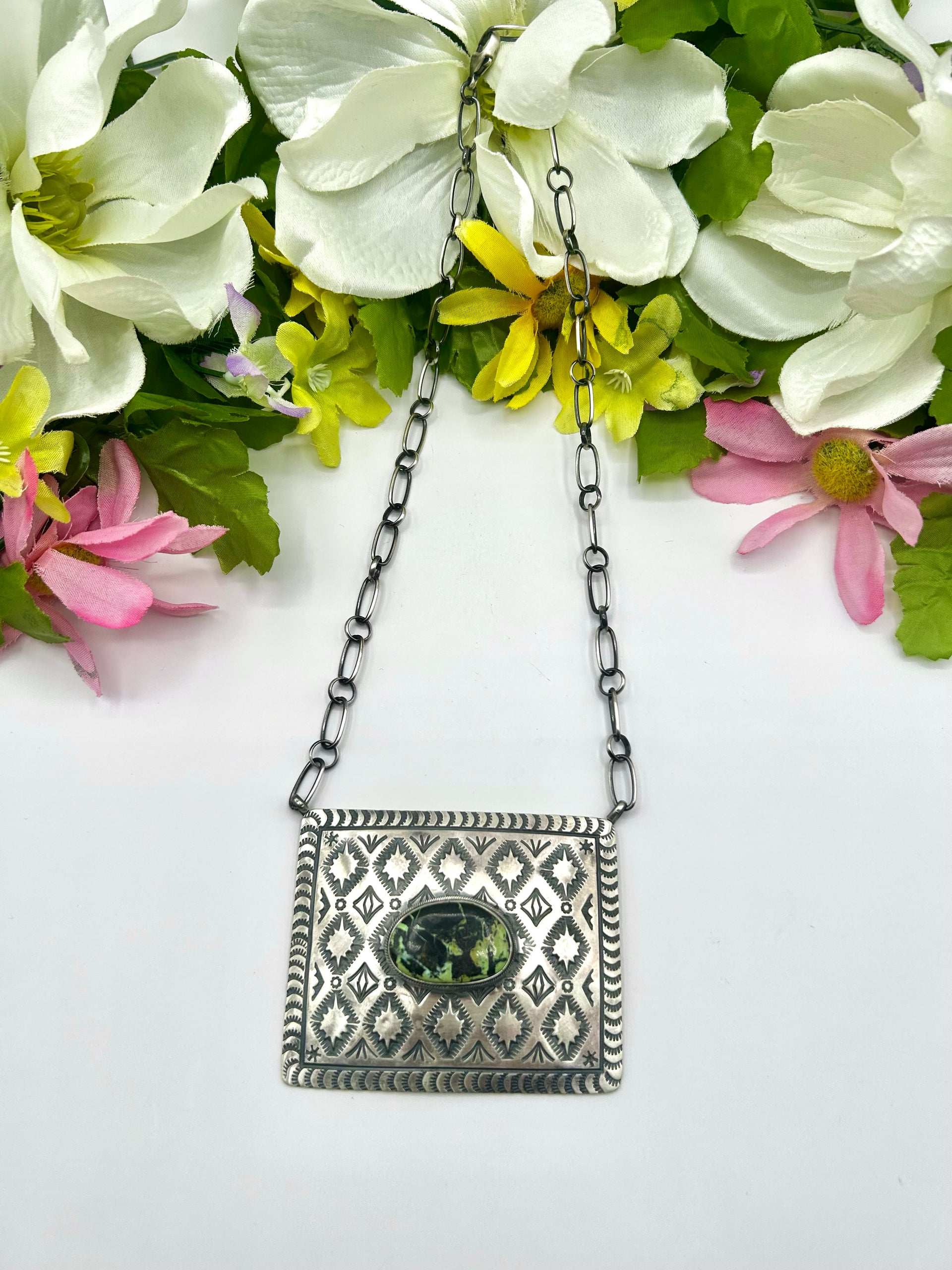 Boyd Ashley Black Jack Turquoise & Sterling Silver Necklace