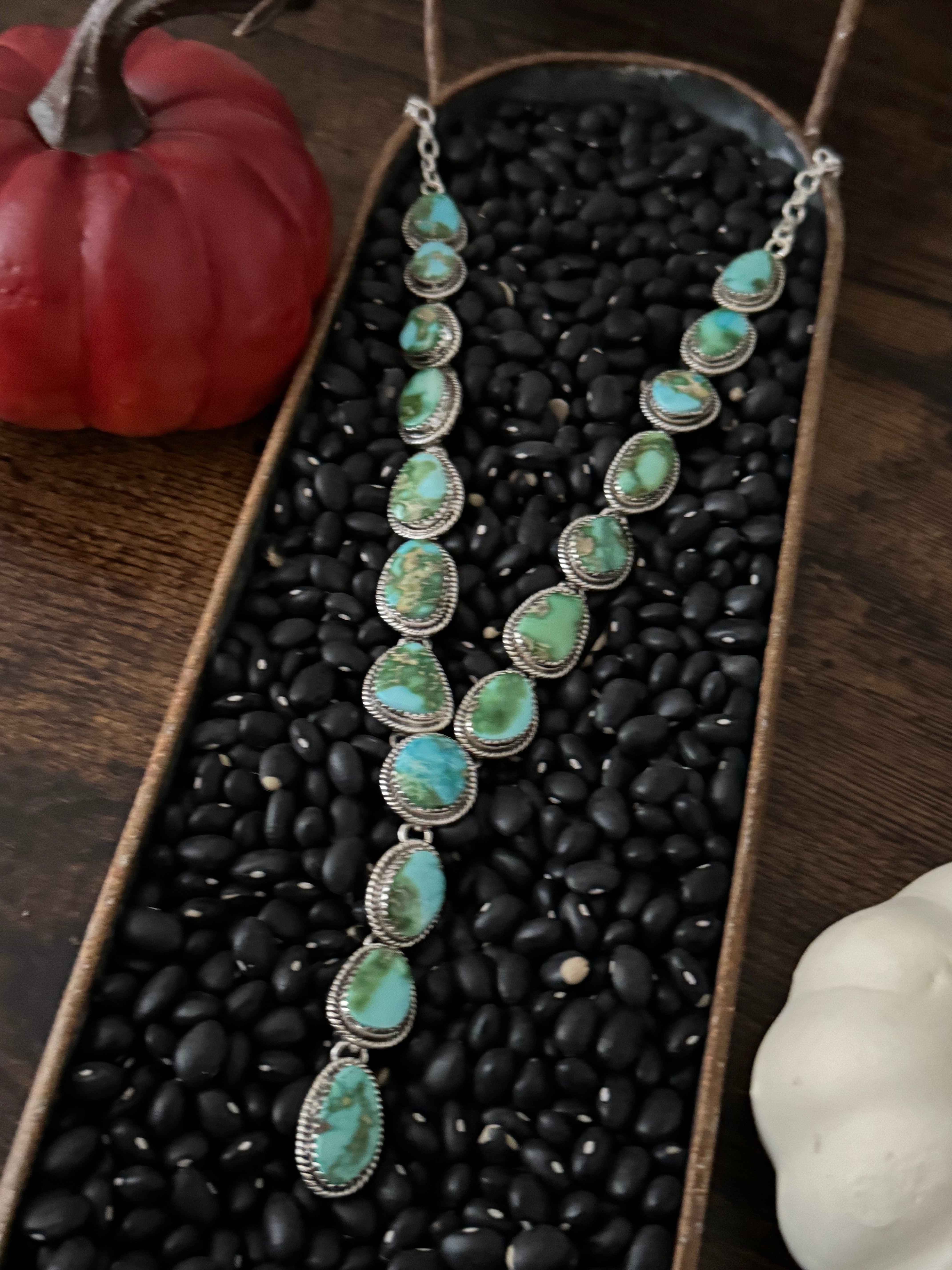 TTD Sonoran Mountain Turquoise & Sterling Silver Lariat Necklace