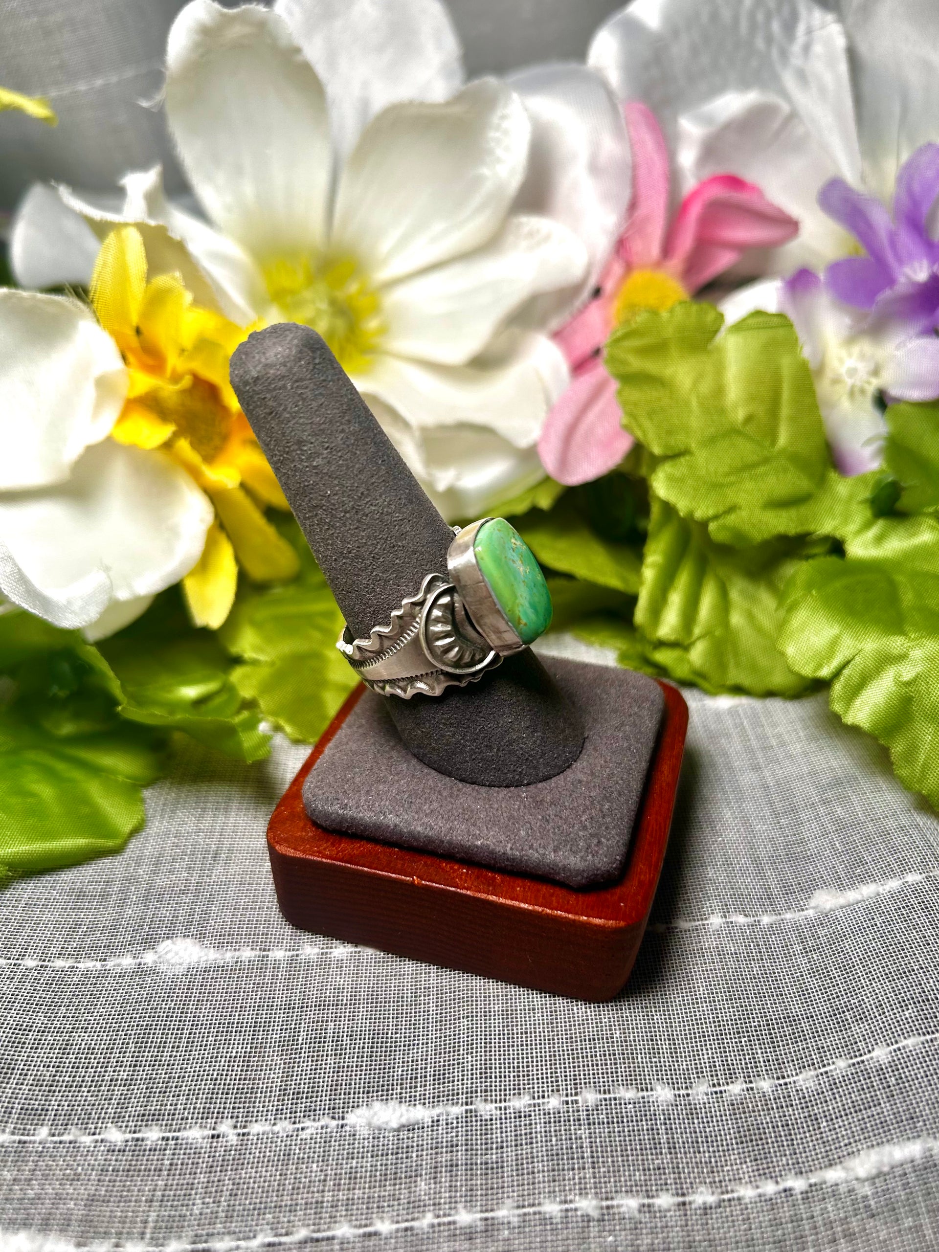 Russell Sam Royston Turquoise & Sterling Silver Ring Size 9.5