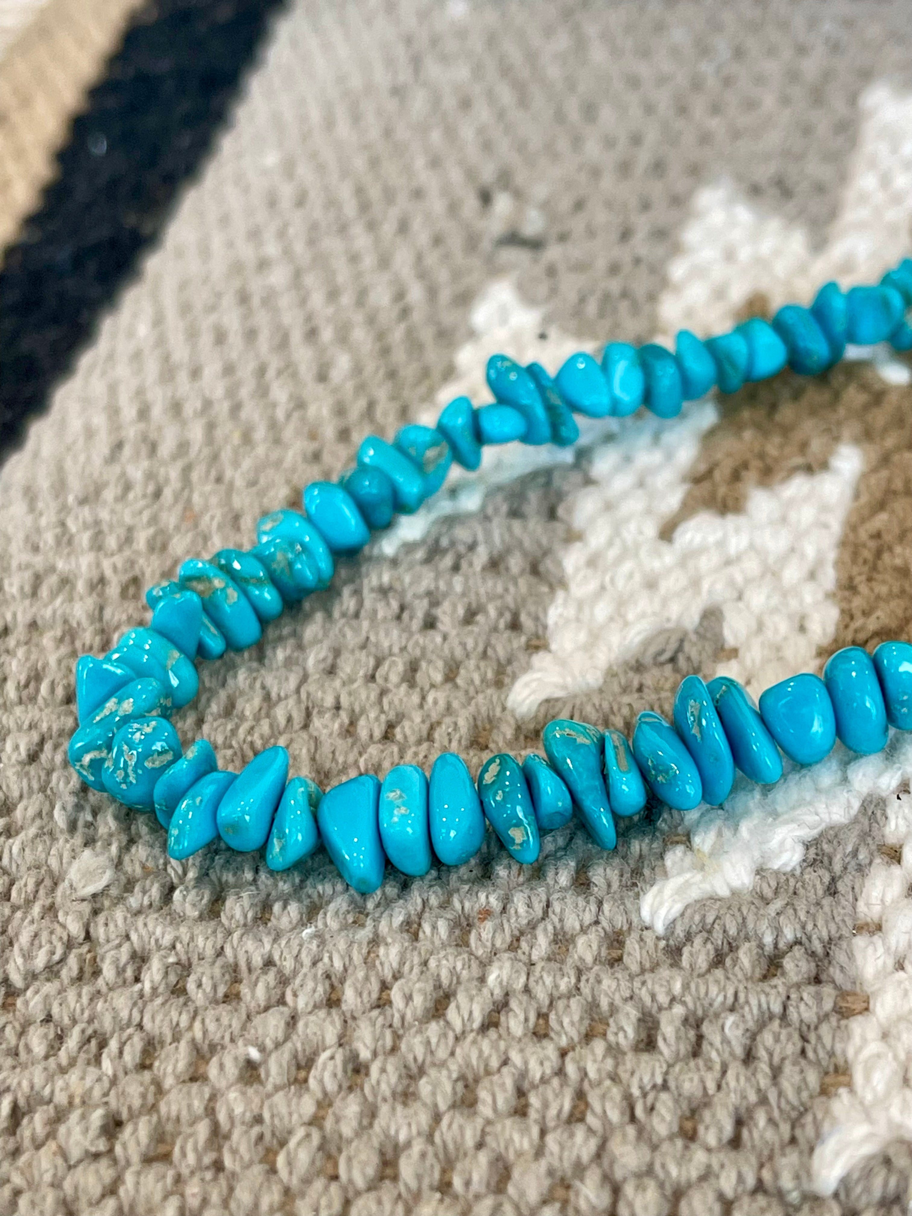 Southwest Handmade Kingman Turquoise Beaded Necklace