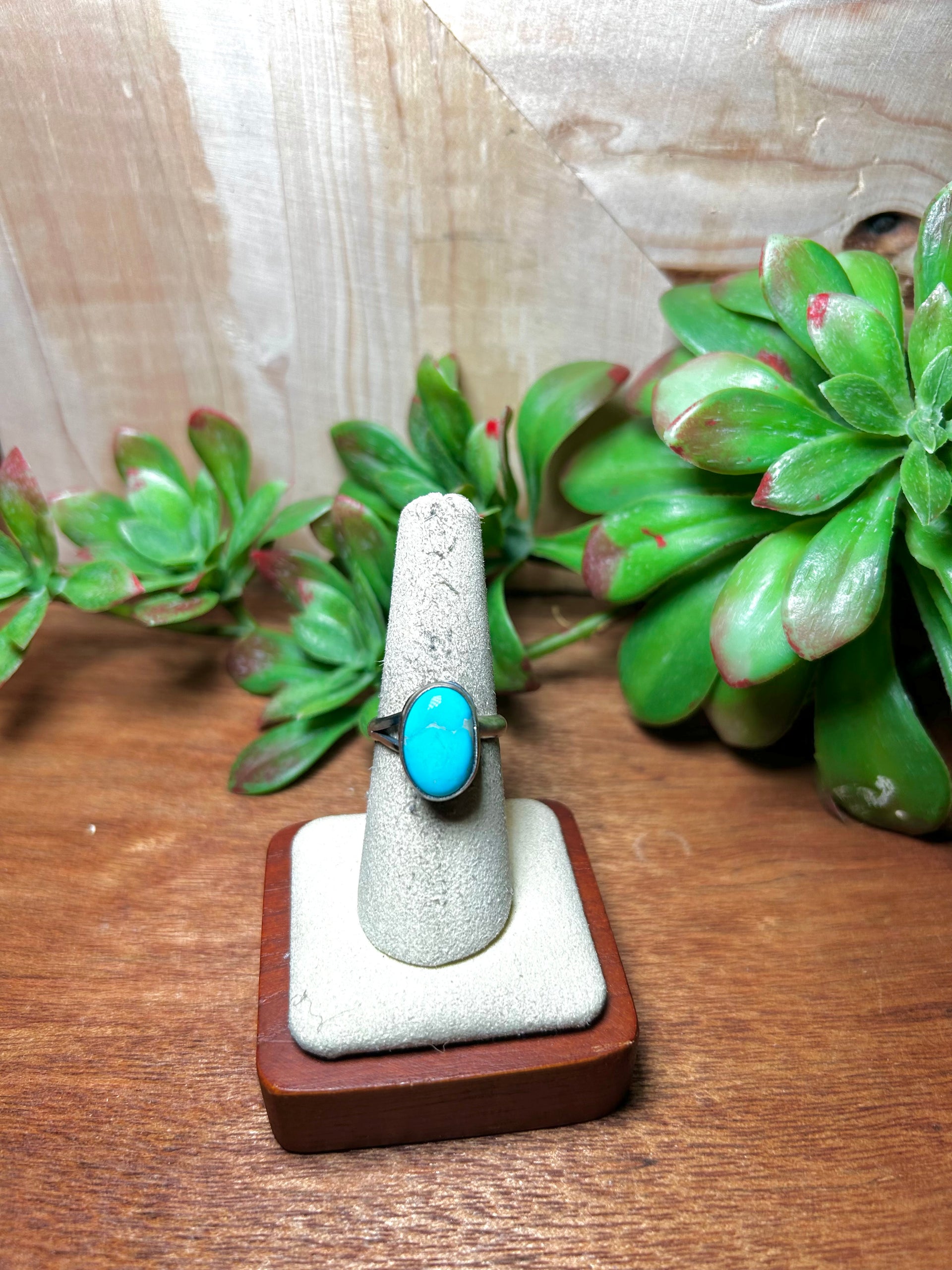 Scott Skeets Kingman Turquoise & Sterling Silver Adjustable Ring