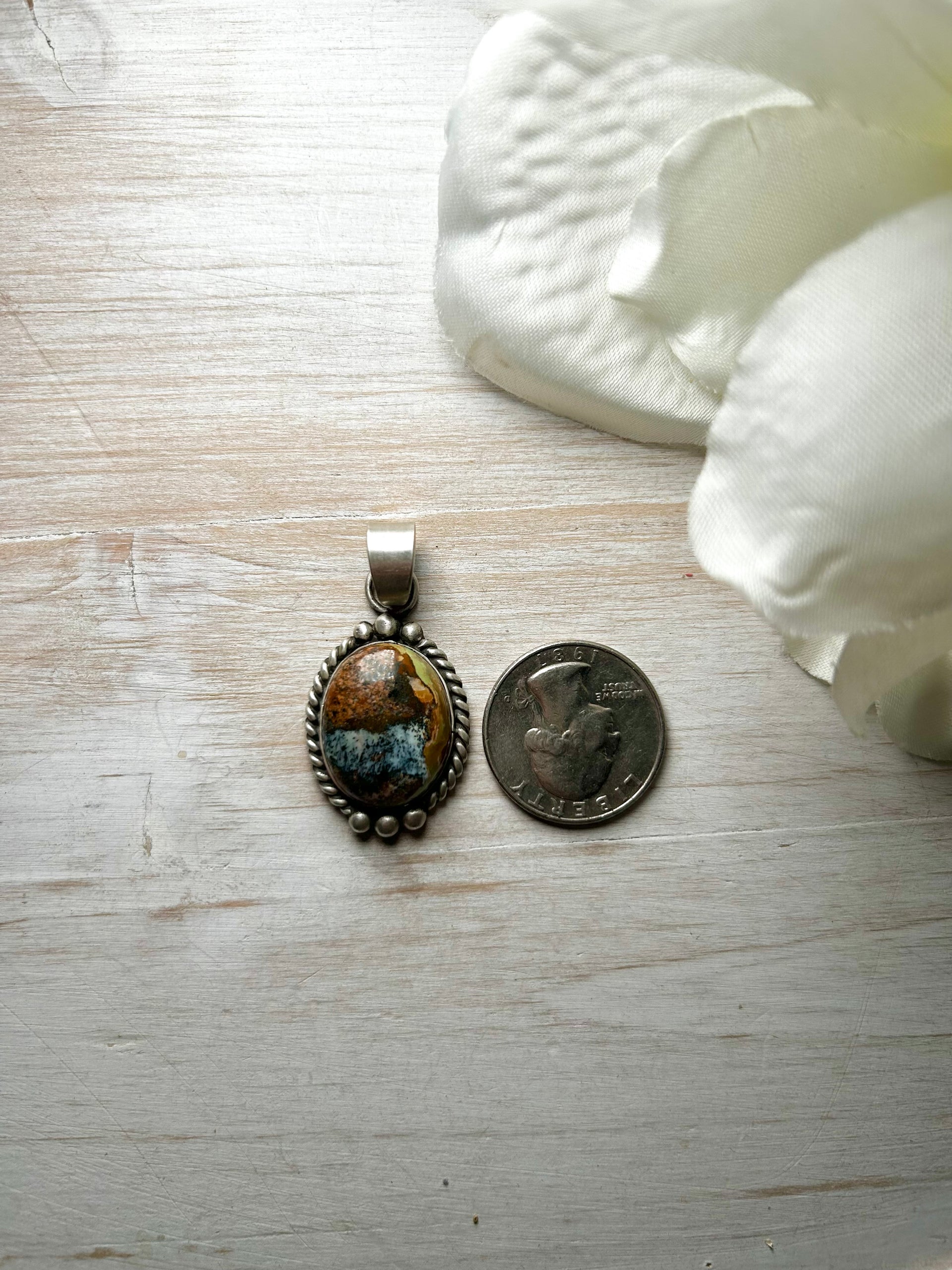 Zachariah David Evans Turquoise & Sterling Silver Pendant