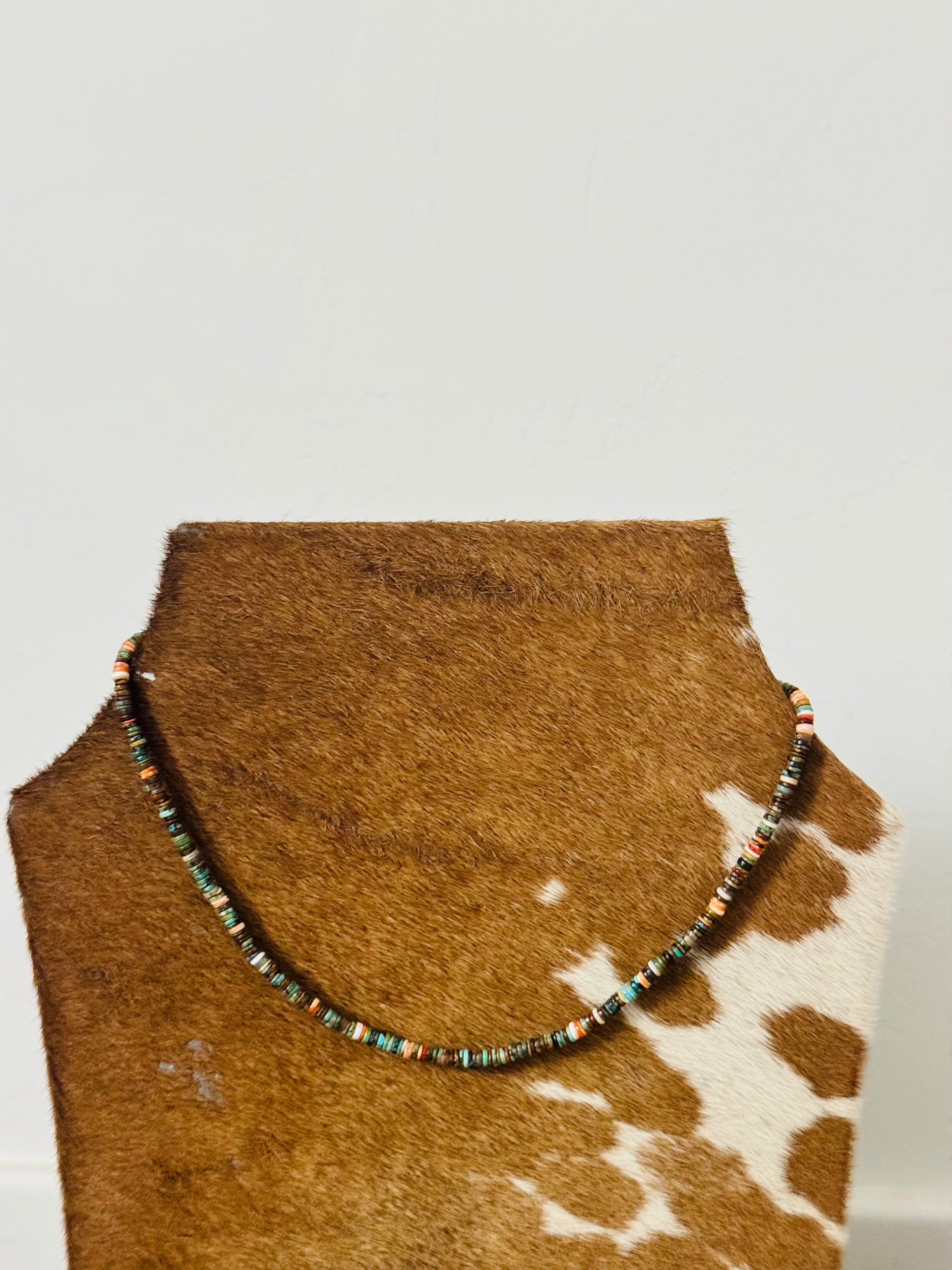 Navajo Strung Multi Stone Heishi Necklace
