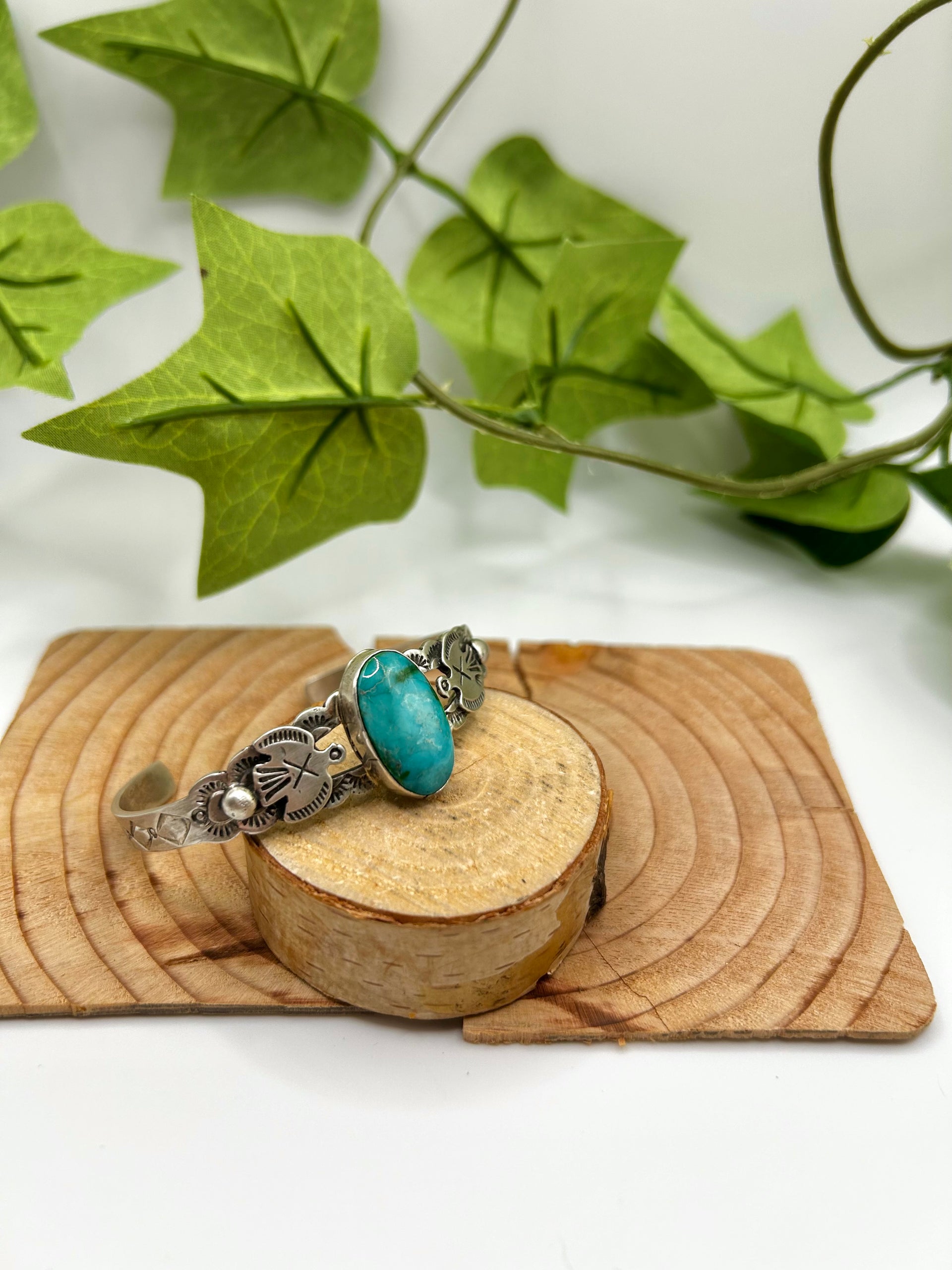 Lorenzo James Sonoran Gold Turquoise & Sterling Silver Cuff Bracelet