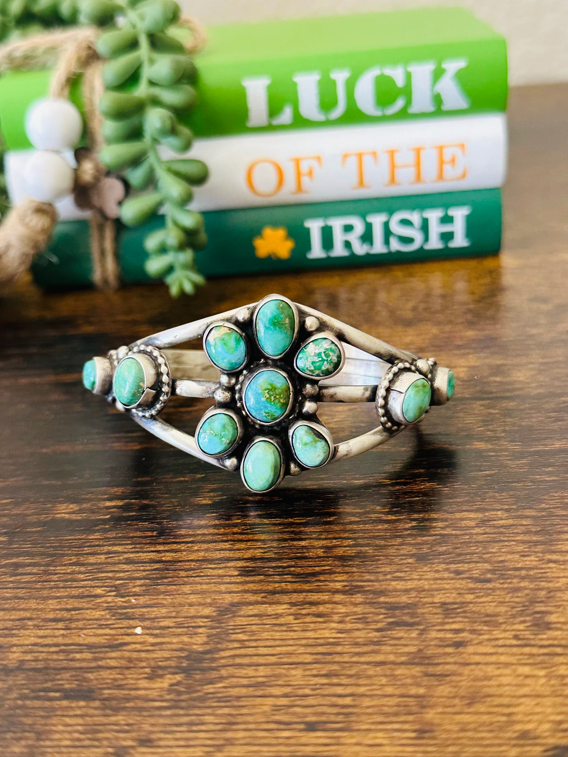 Shelia Becenti Sonoran Mountain Turquoise & Sterling Silver Cuff Bracelet