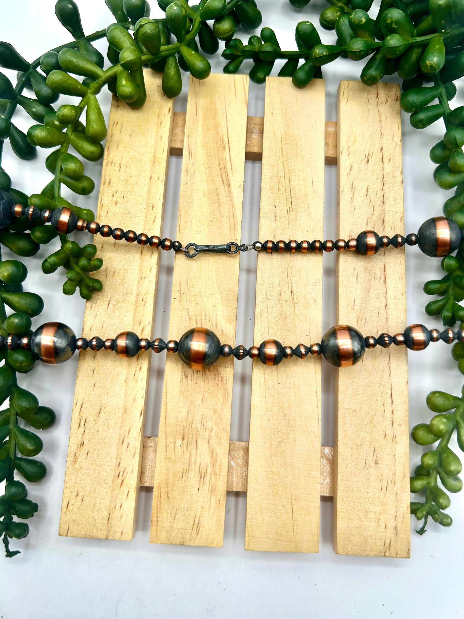 Navajo Made Strung Copper Necklace