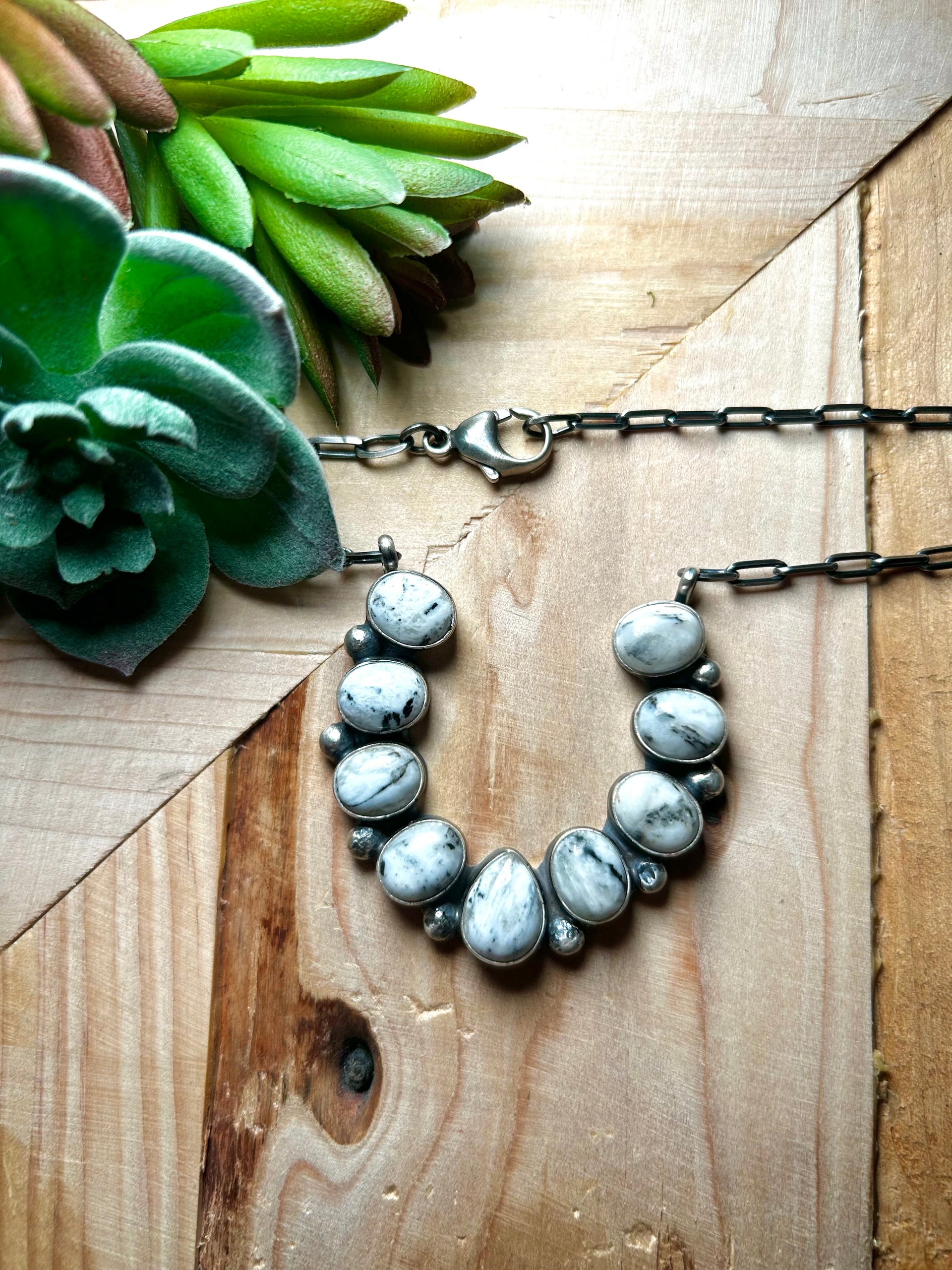 Aarron Robertion White Buffalo & Sterling Silver Necklace