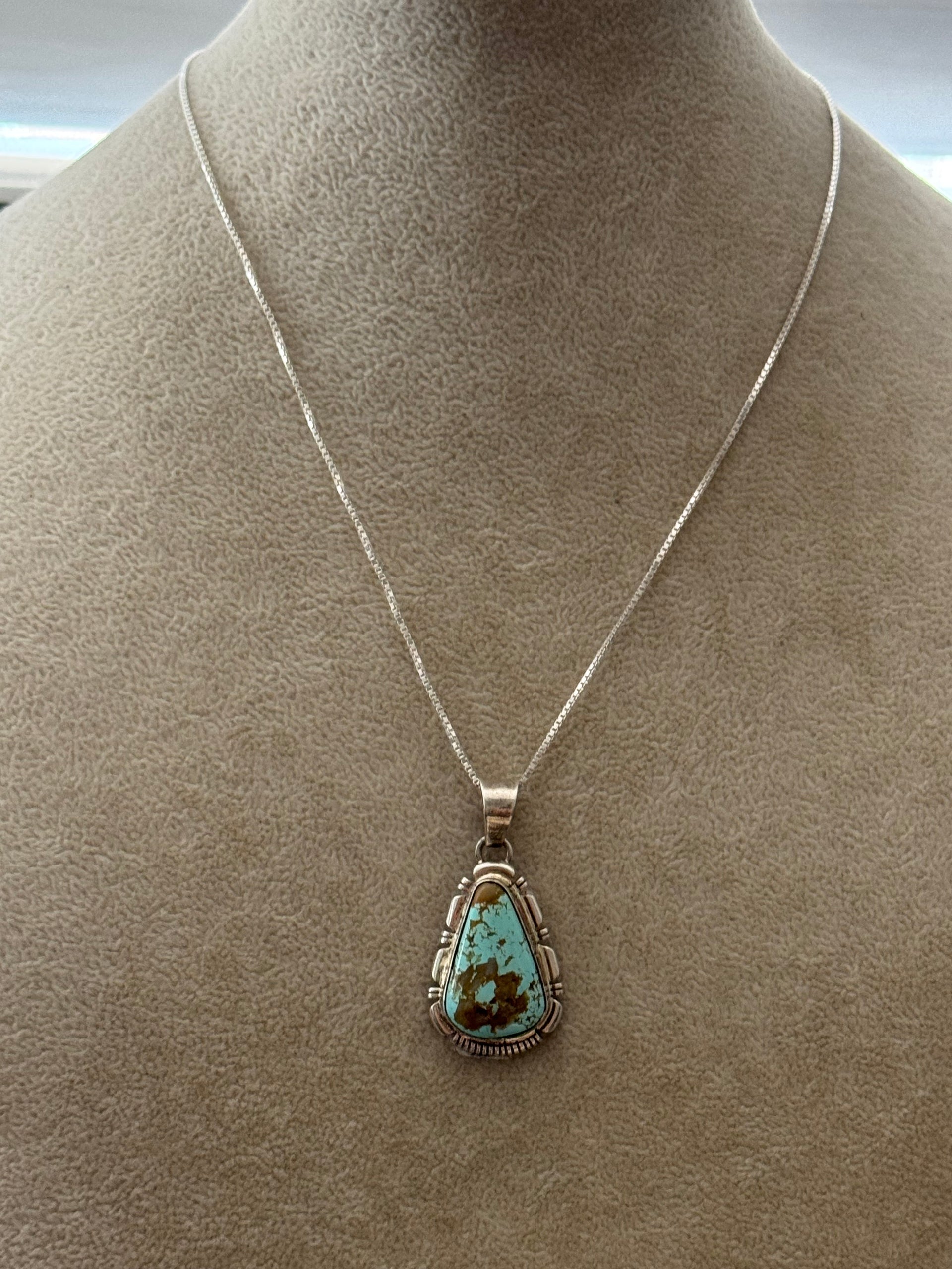 Jerold Francisco Kingman Turquoise & Sterling Silver Necklace