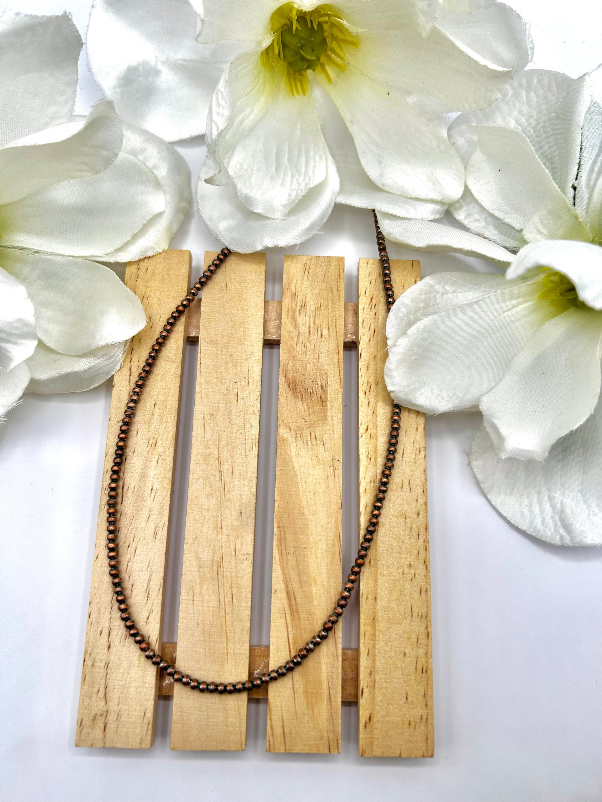 Navajo Made Strung 3 MM Copper Necklace