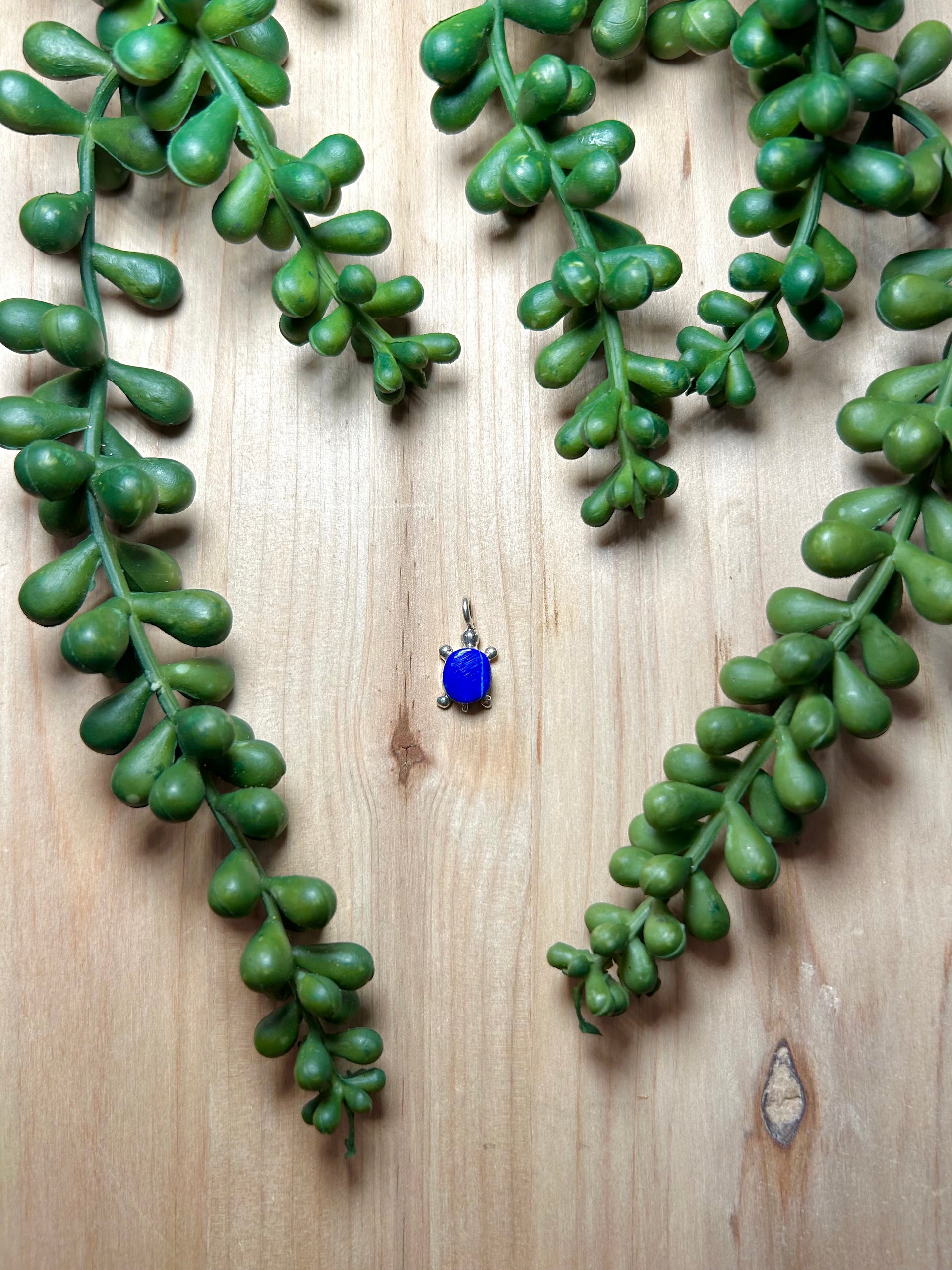 Zuni Made Lapis & Sterling Silver Pendant