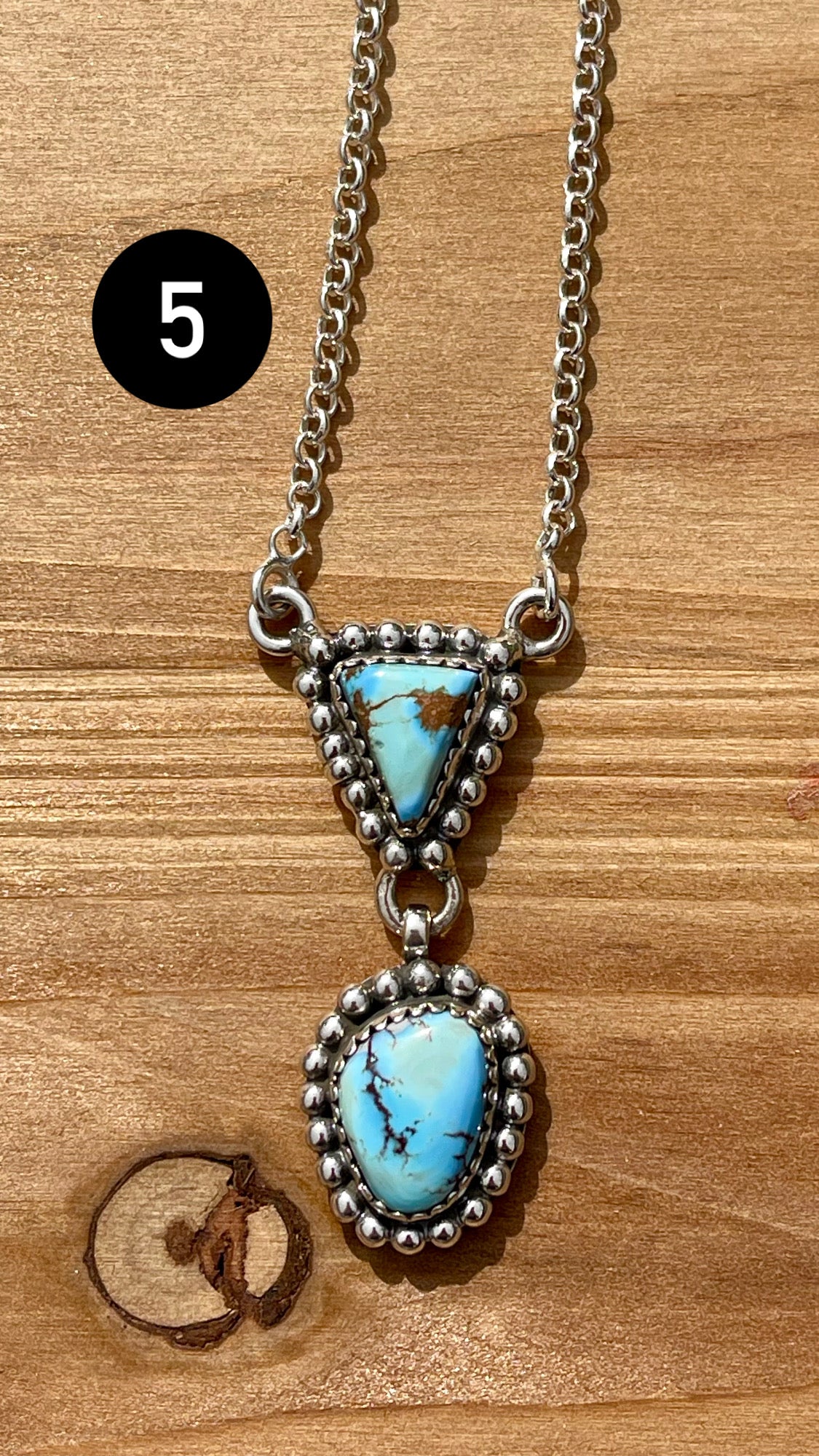 Southwest Handmade Golden Hills Turquoise & Sterling Silver Necklace