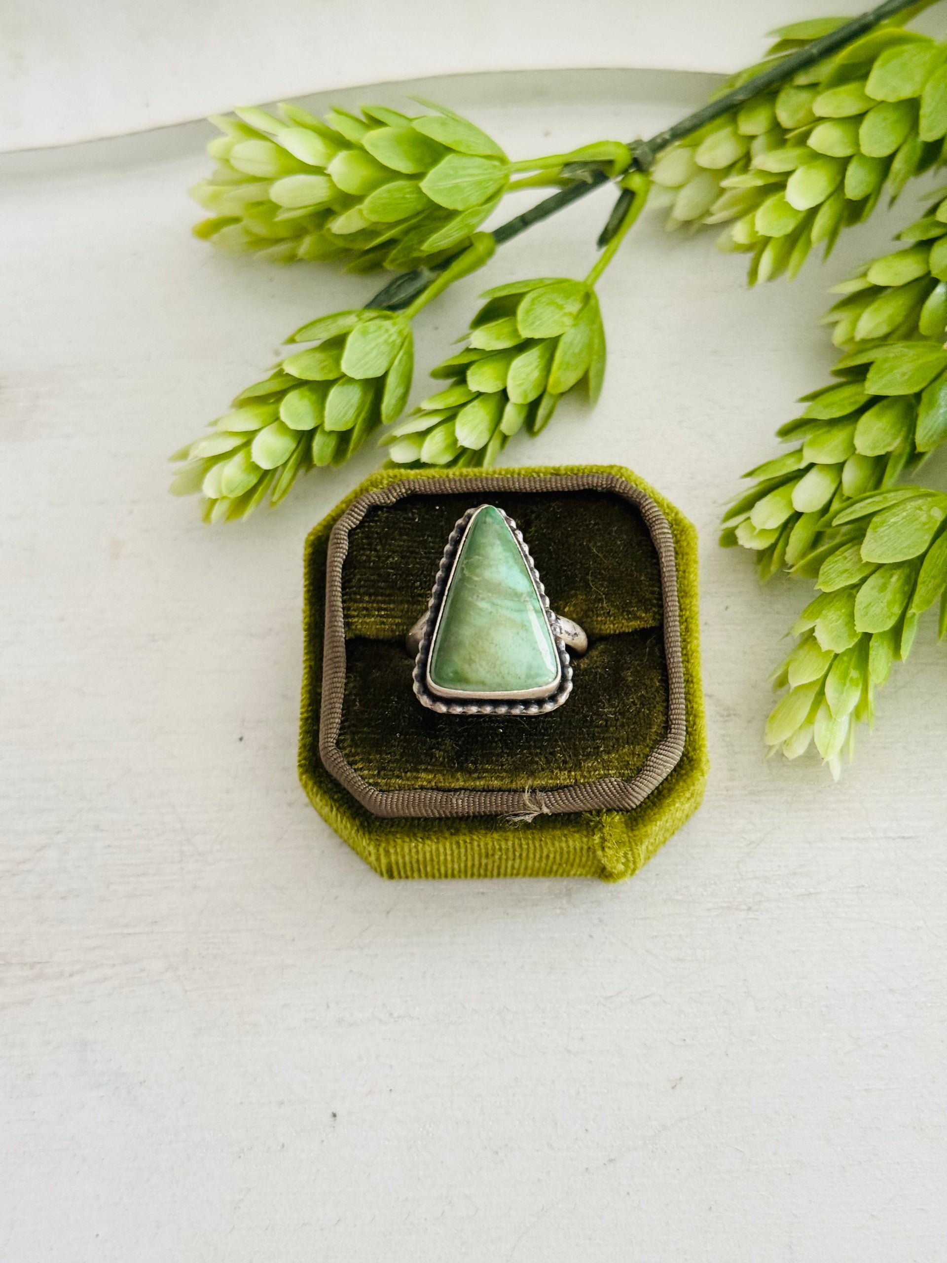 Eli Skeets Royston Turquoise & Sterling Silver Adjustable Ring