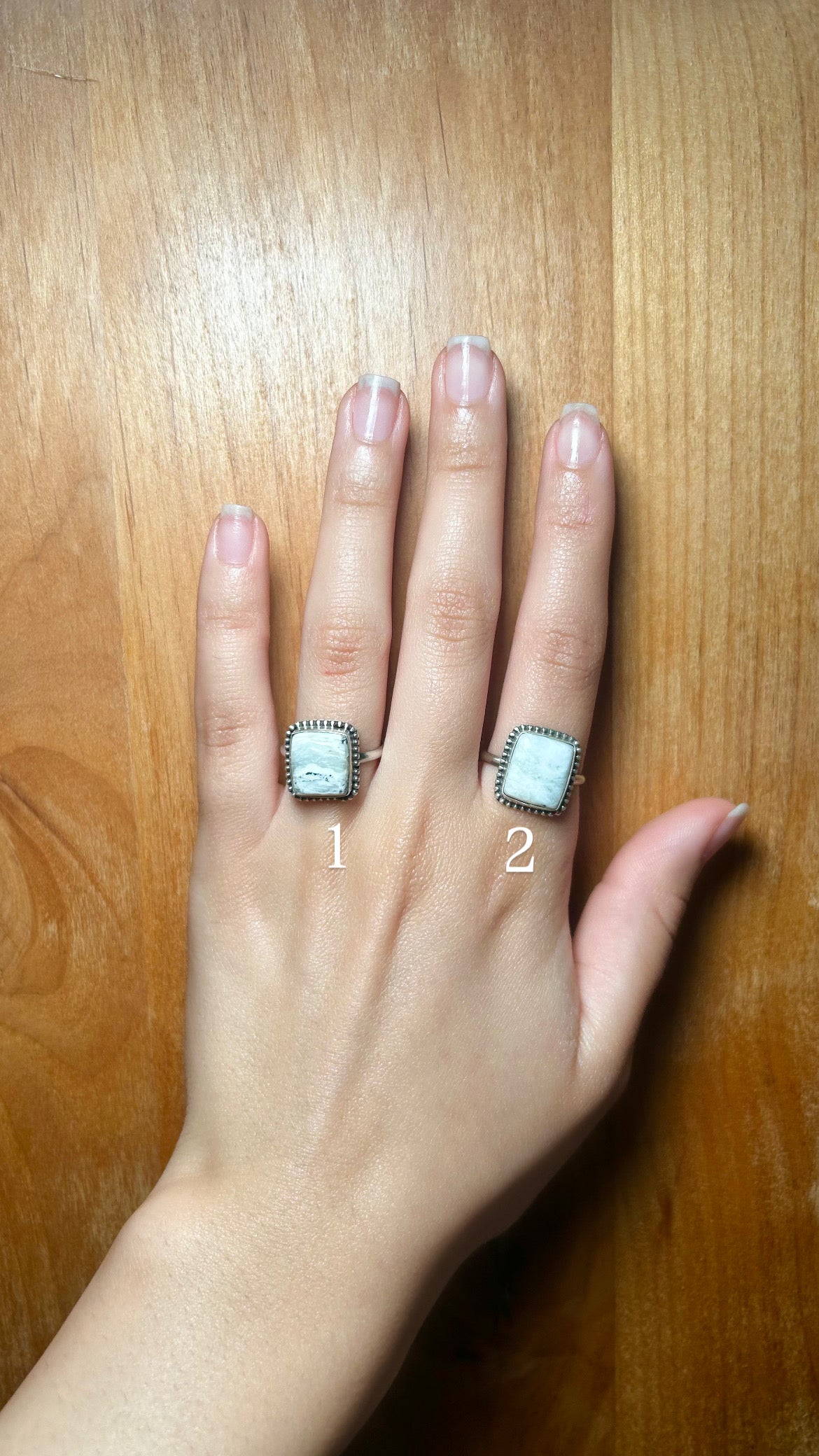 Navajo Made White Buffalo & Sterling Silver Ring