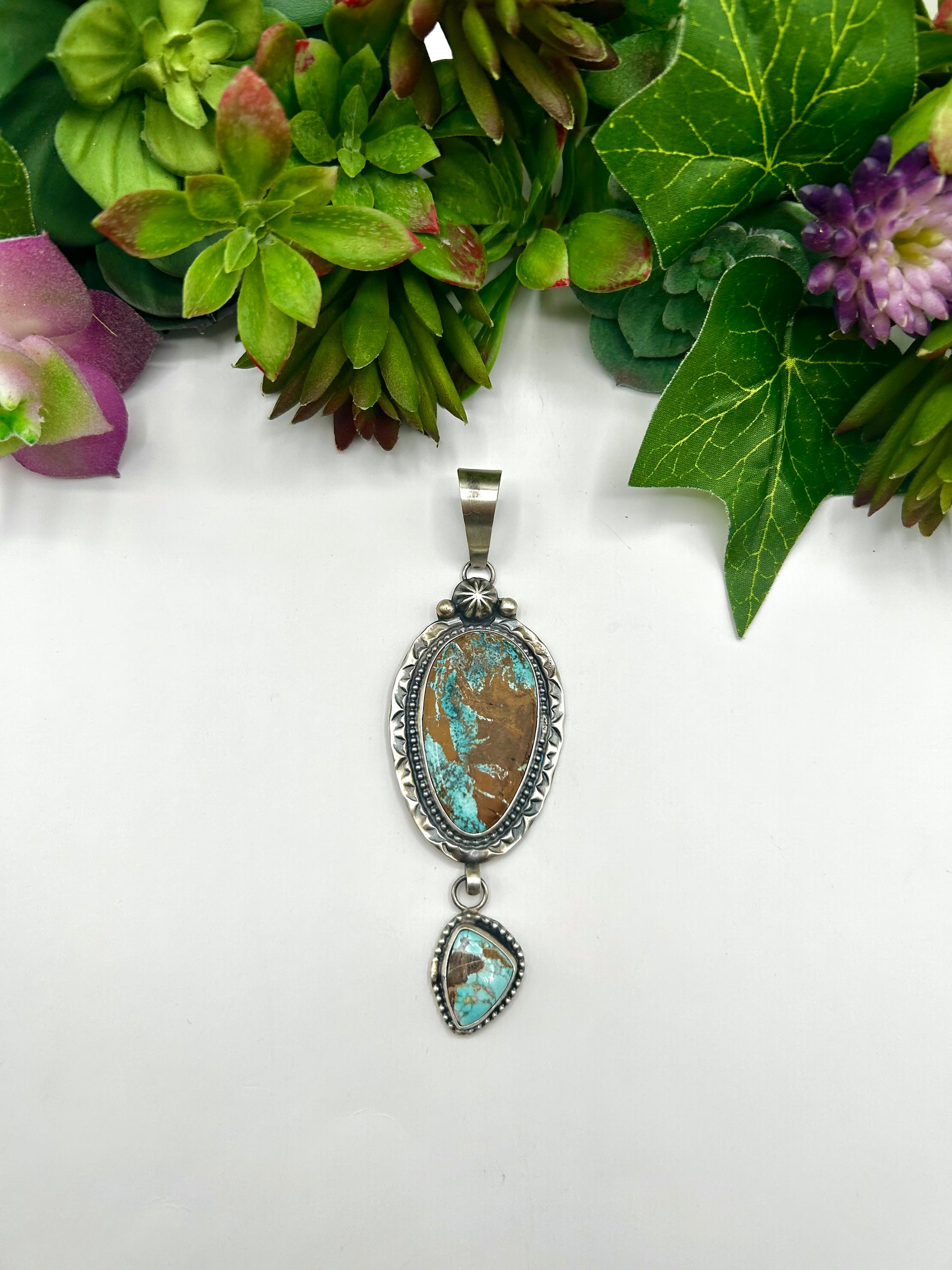 Kobe Martinez Pilot Mountain Turquoise & Sterling Silver Pendant