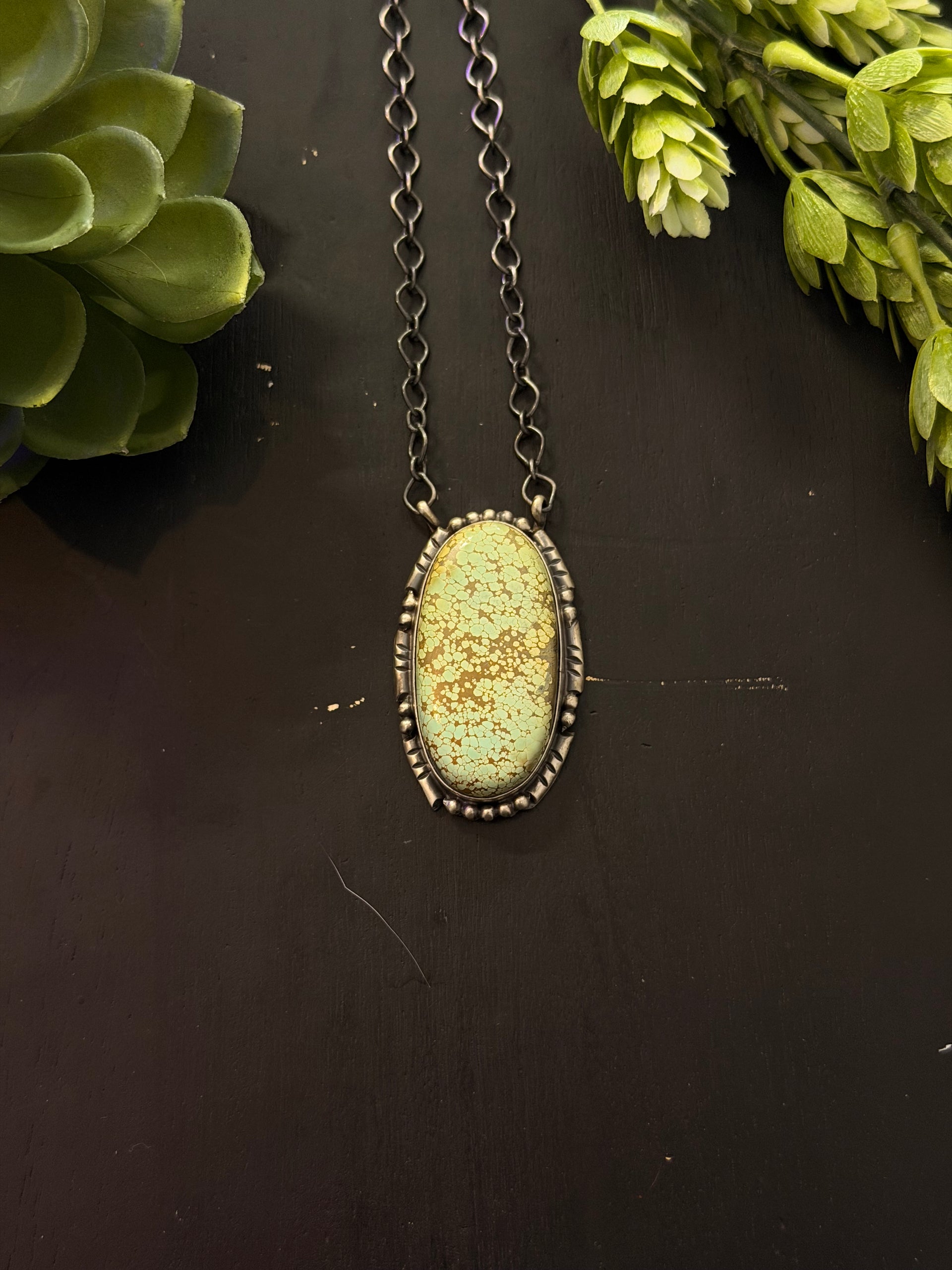 Sheila Becenti Pilot Mountain Turquoise & Sterling Silver Necklace