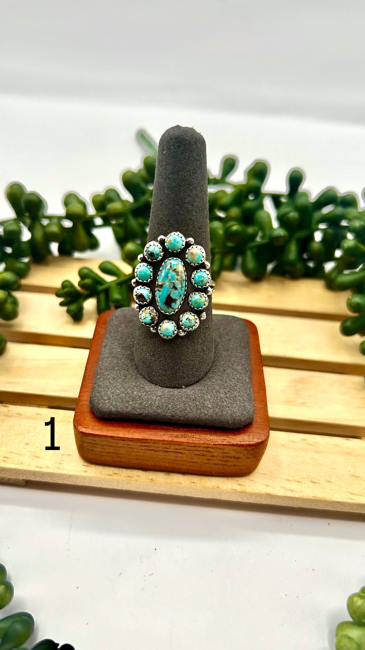 Navajo Made Red Skin Turquoise & Sterling Silver Ring
