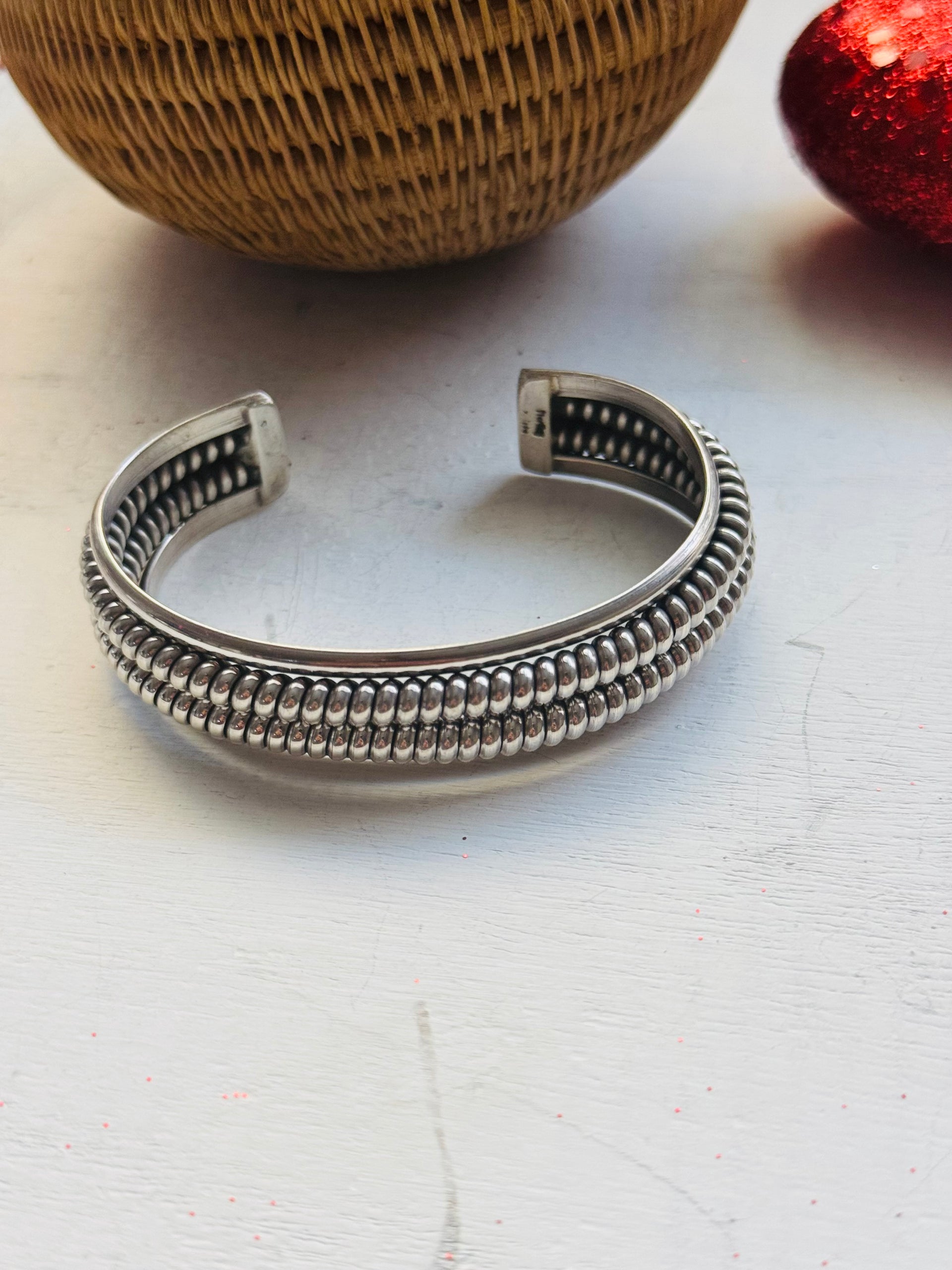 Navajo Made Sterling Silver Cuff Bracelet