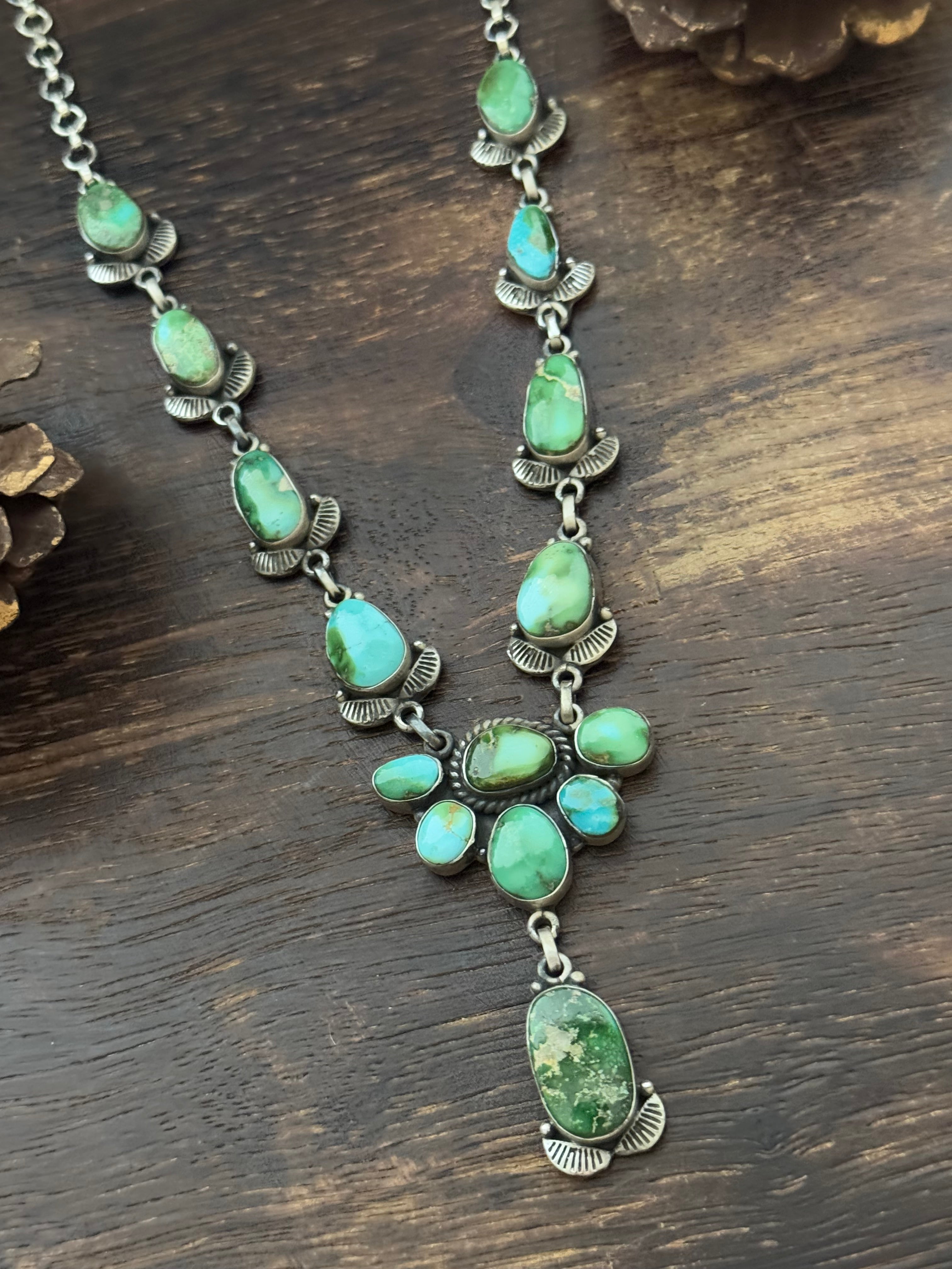 TTD Sonoran Mountain Turquoise & Sterling Silver Lariat Necklace